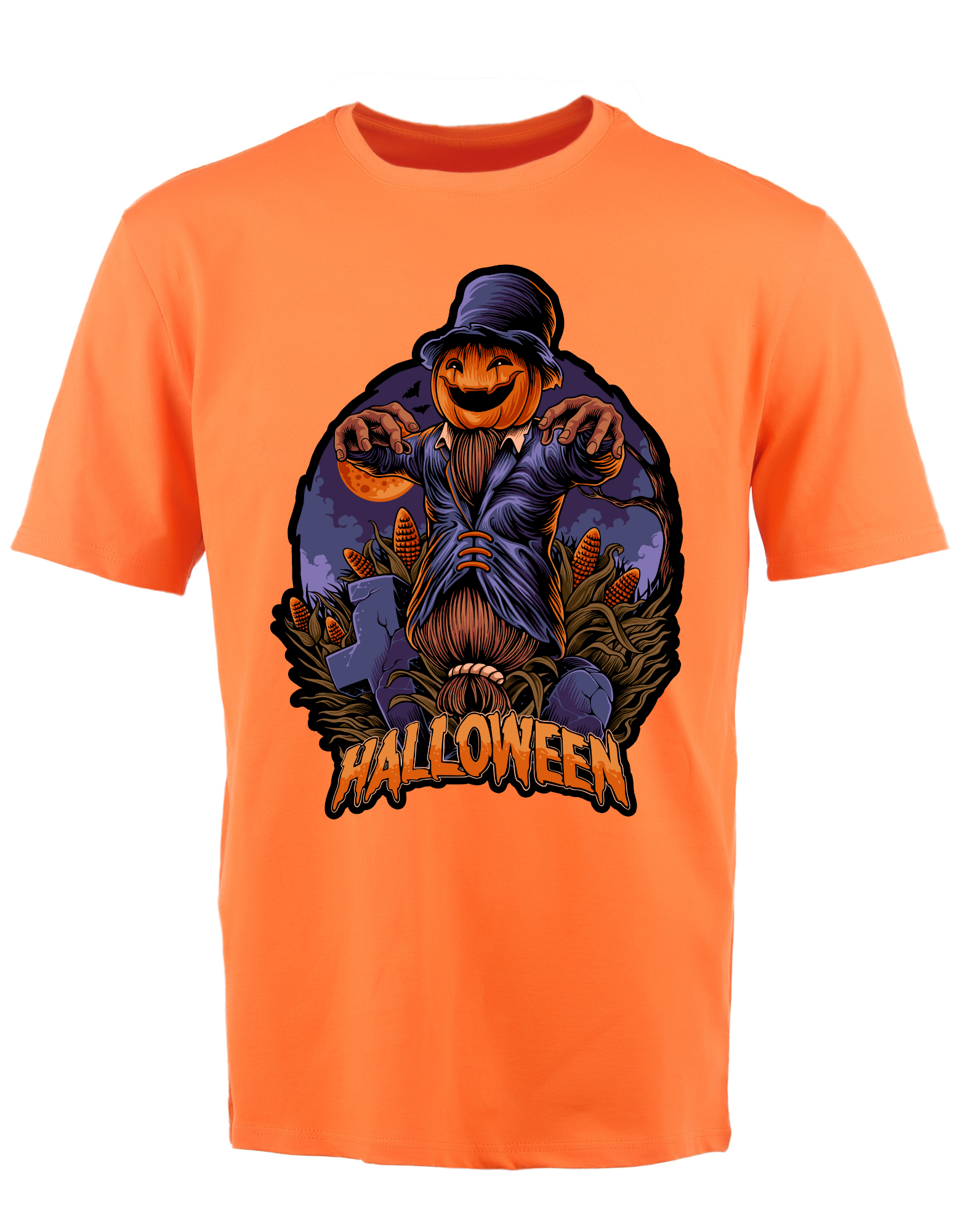 Custom Printed Shirts: Halloween Pumpkin Head