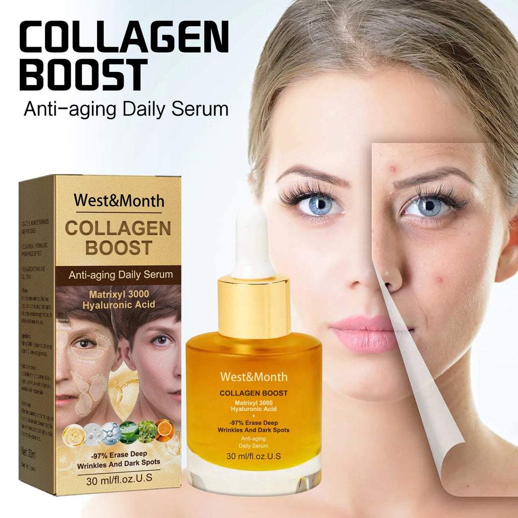 WEST & MONTH - Collagen Anti Wrinkle Essence To Fade Spots, Repair Skin Barrier, Moisturize And Moisturize, wrinkle treatment