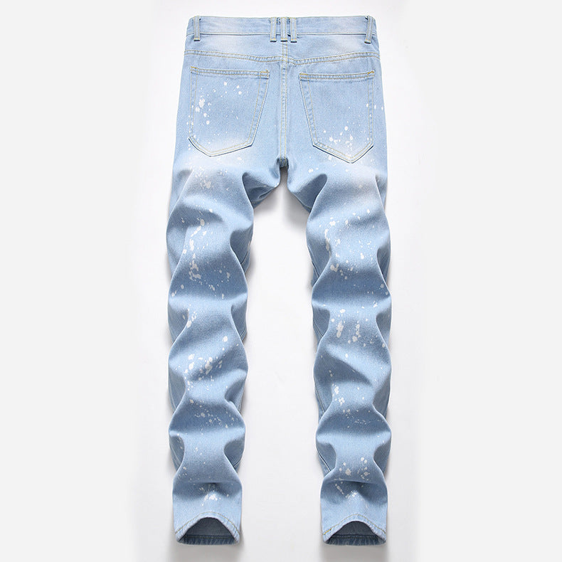 Summer Light Blue Plus Size Ripped Jeans