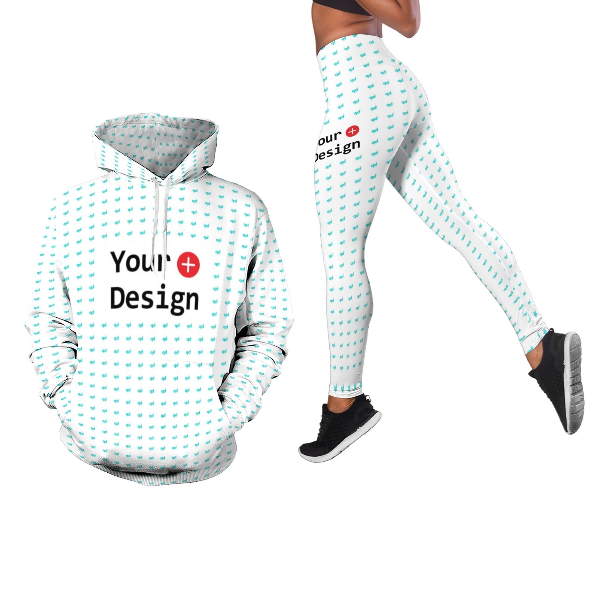 POD - Customized Healthy Cloth Pullover Sweatshirt Yoga Pants Set