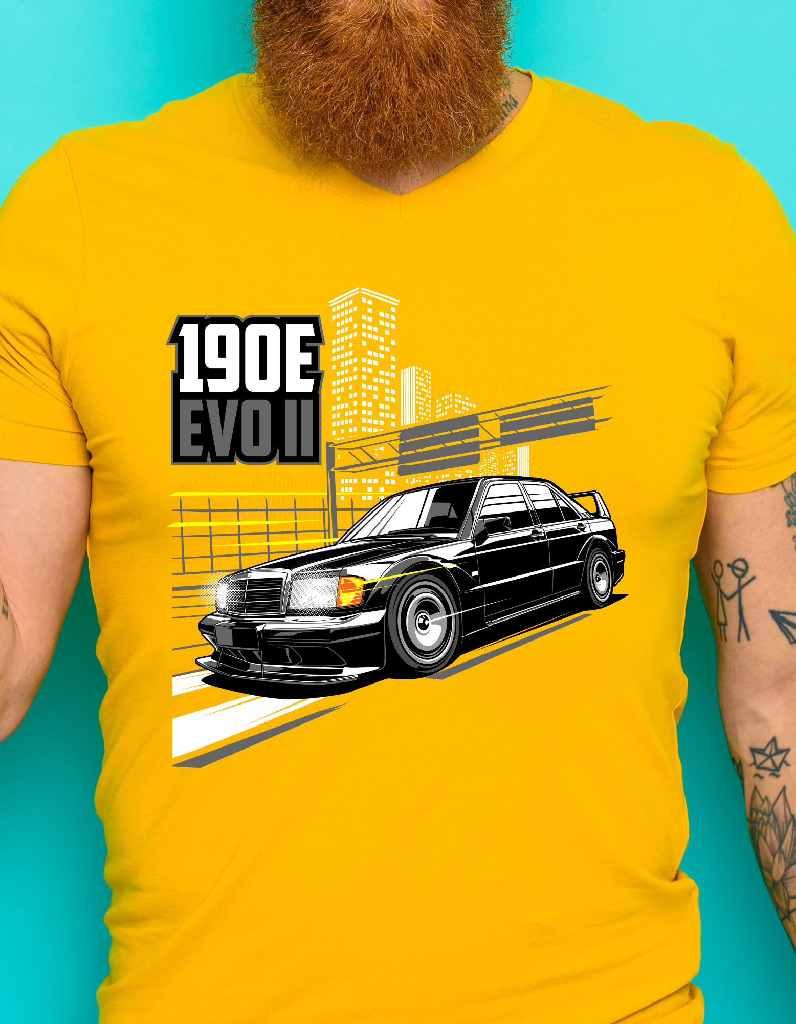 Custom Printed Shirts: 190E Evo II
