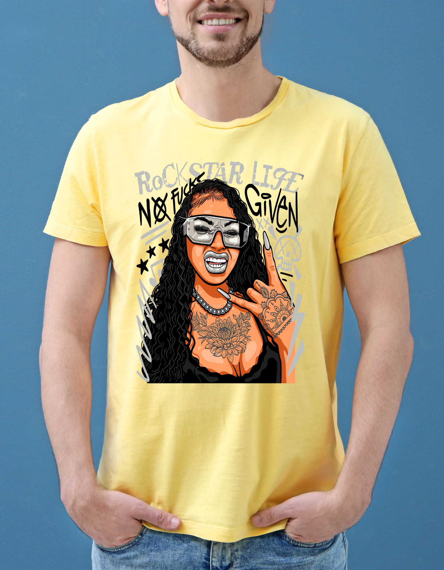 Custom Printed Shirts: Rockstar Life