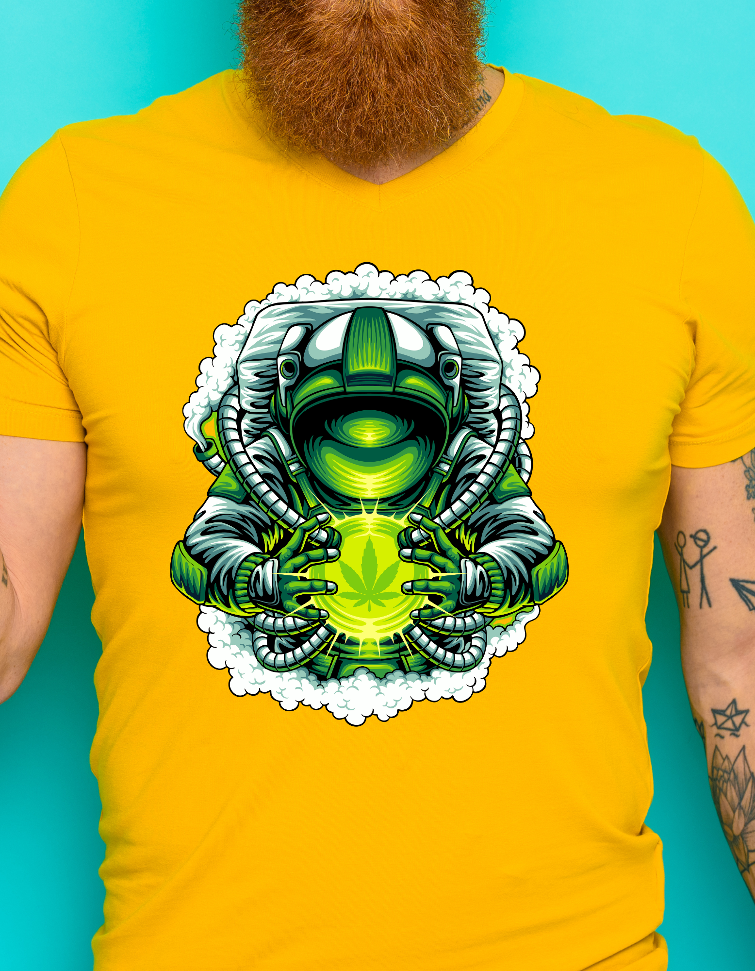 Custom Printed Shirt: Cannabis Crystal Ball