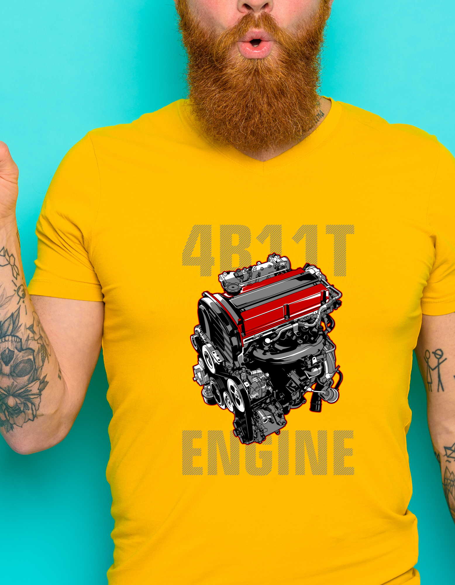 Custom Printed Shirts: 4B11T Engine
