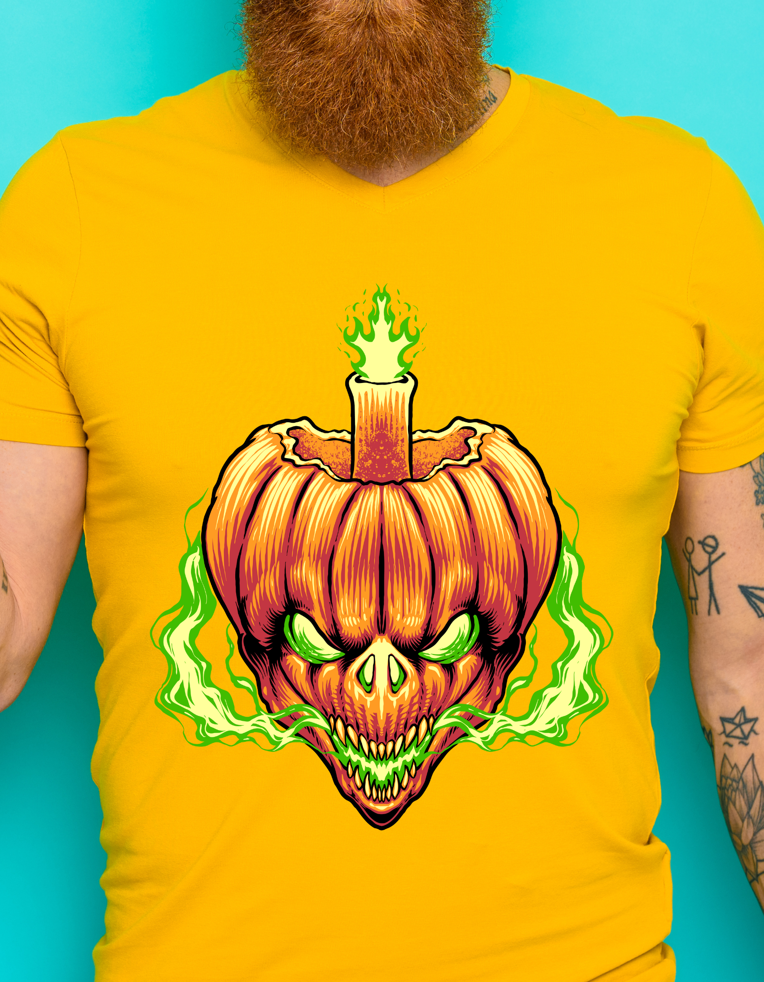 Custom Printed Shirts: Halloween Pumpkin Sprout