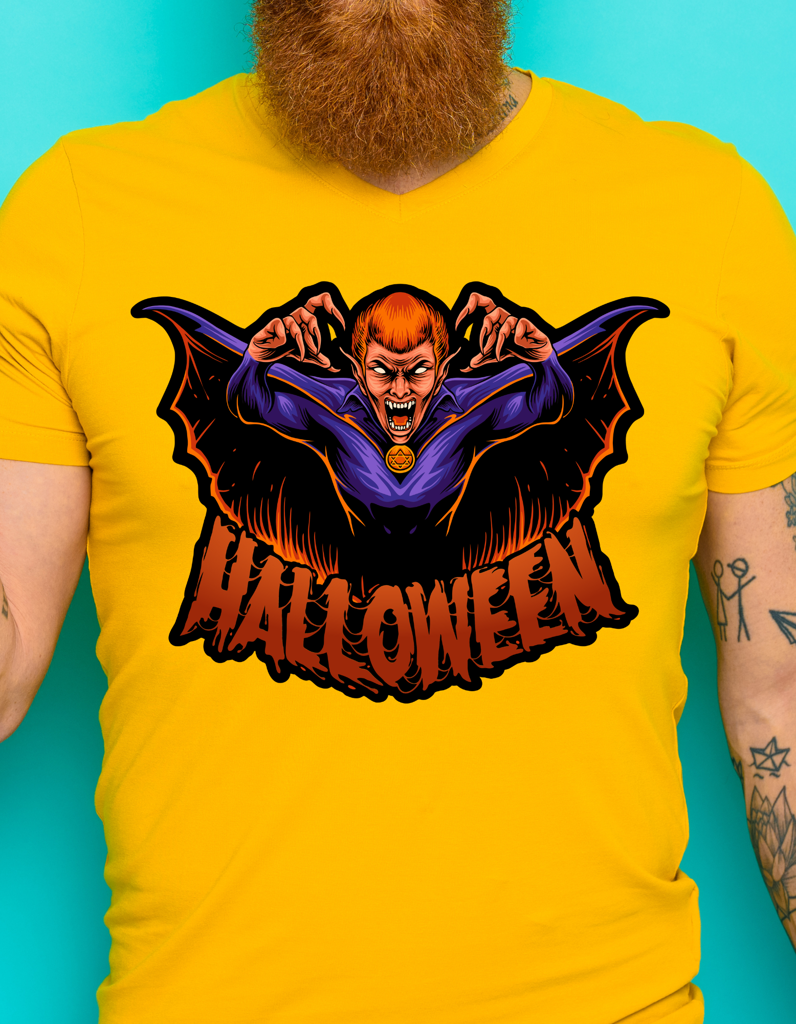 Custom Printed Shirts: Halloween Draculla