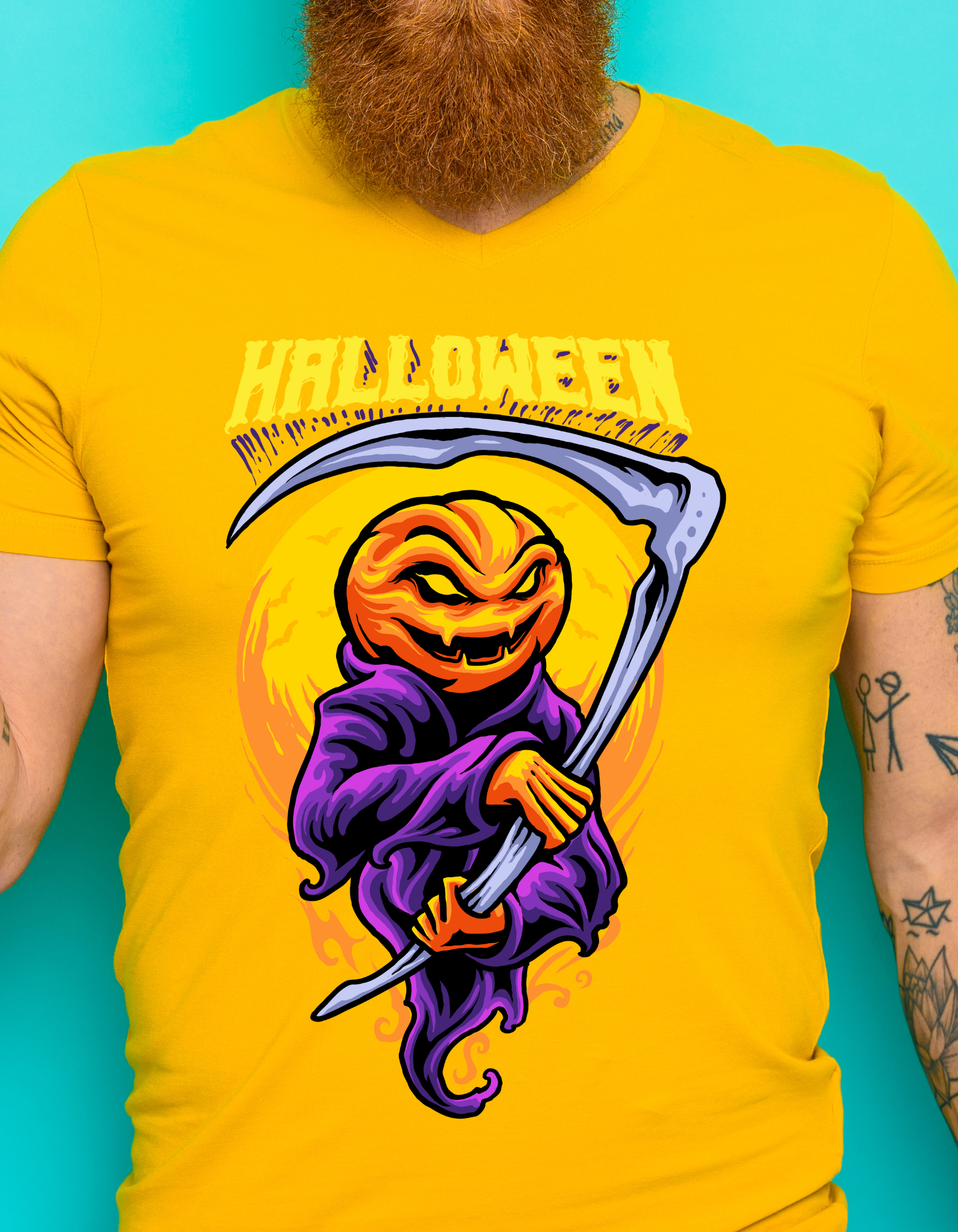 Custom Printed Shirts: Halloween Pumpkin Ghost