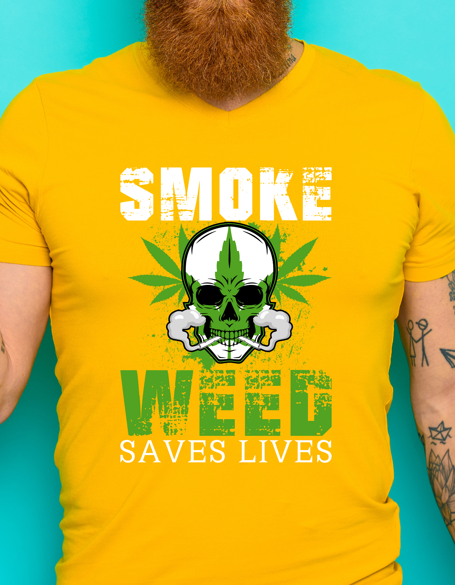 Custom Printed Shirt: Weed Saves Lives
