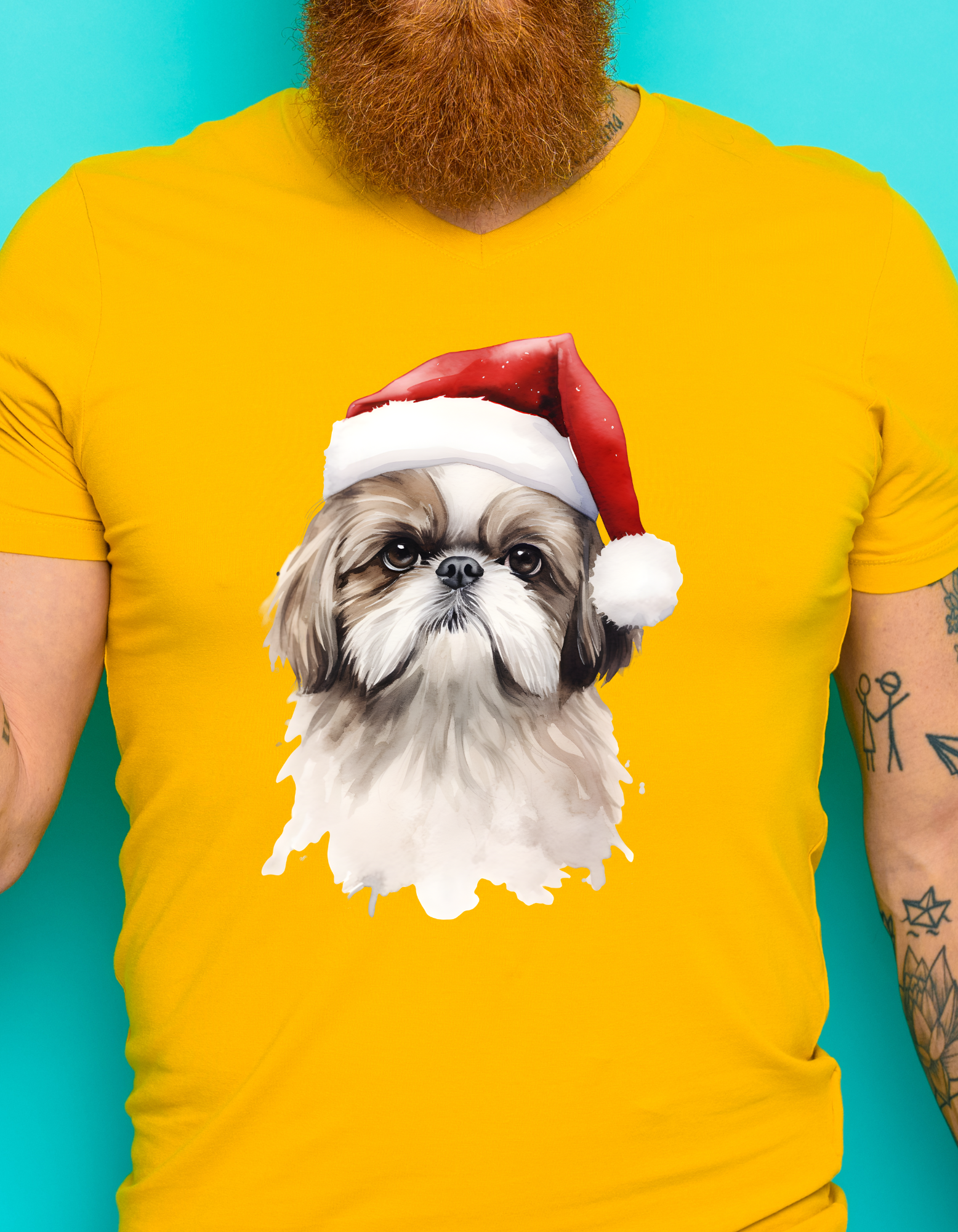 Custom Printed Shirt: Christmas Puff Dog