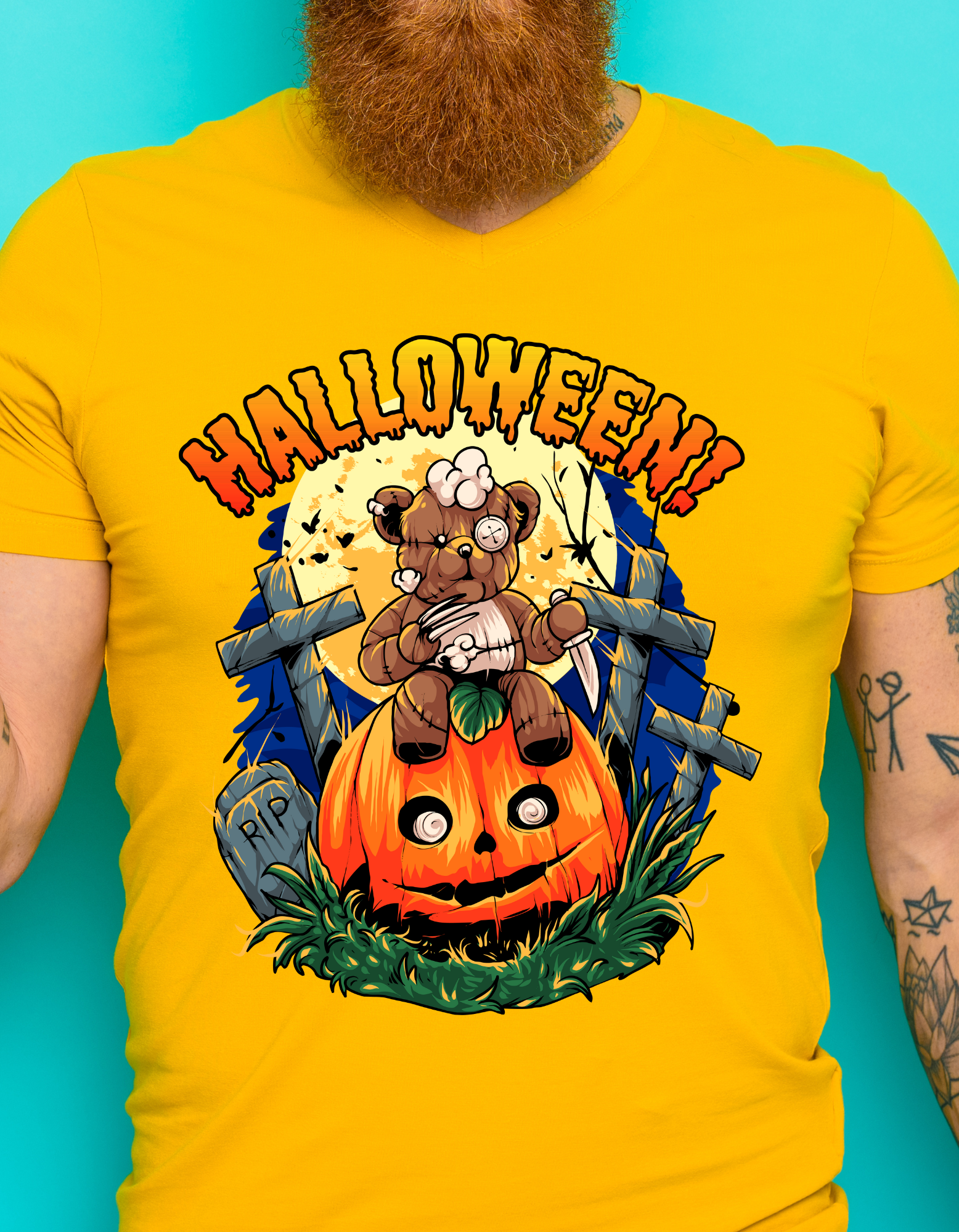 Custom Printed Shirts: Halloween Bear
