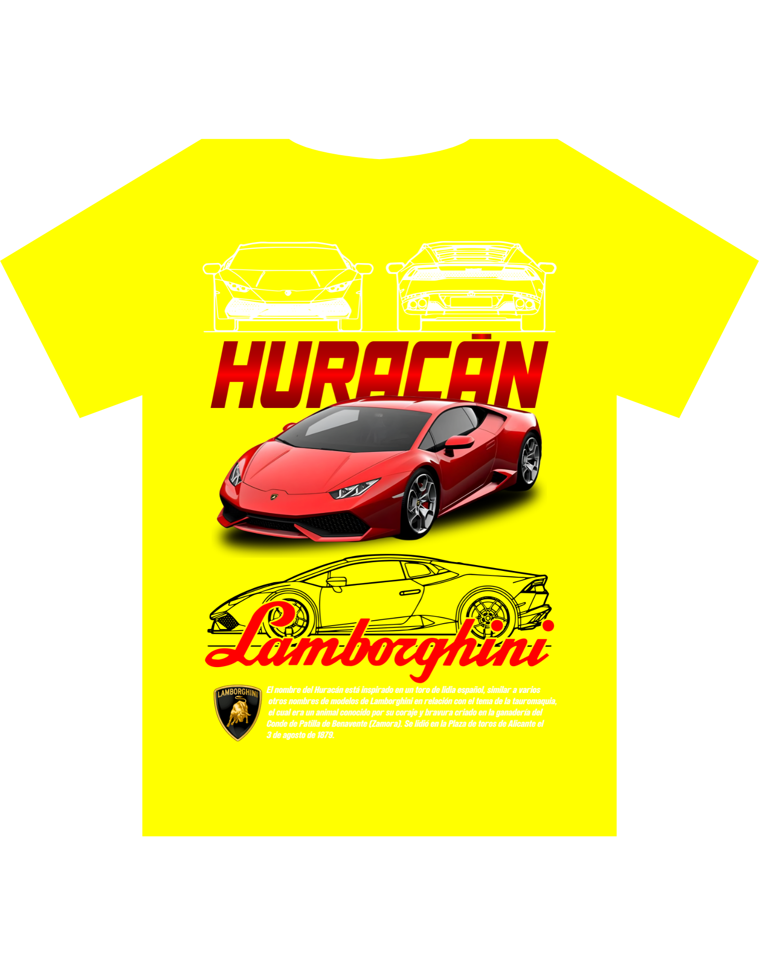 Custom Printed Shirts: Huracan Lamborgini