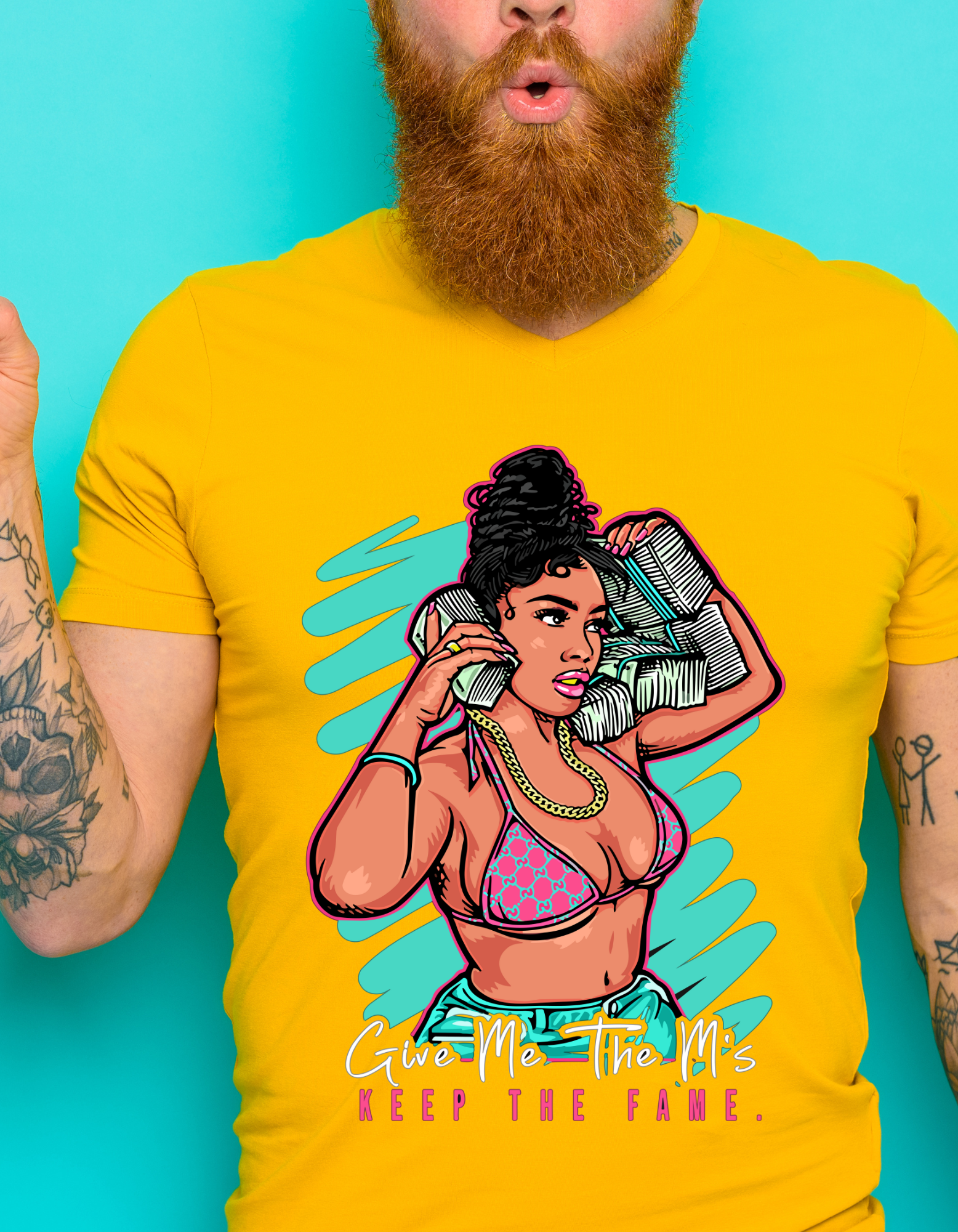 Custom Printed Shirts: Give Me The M's Keep the Fame