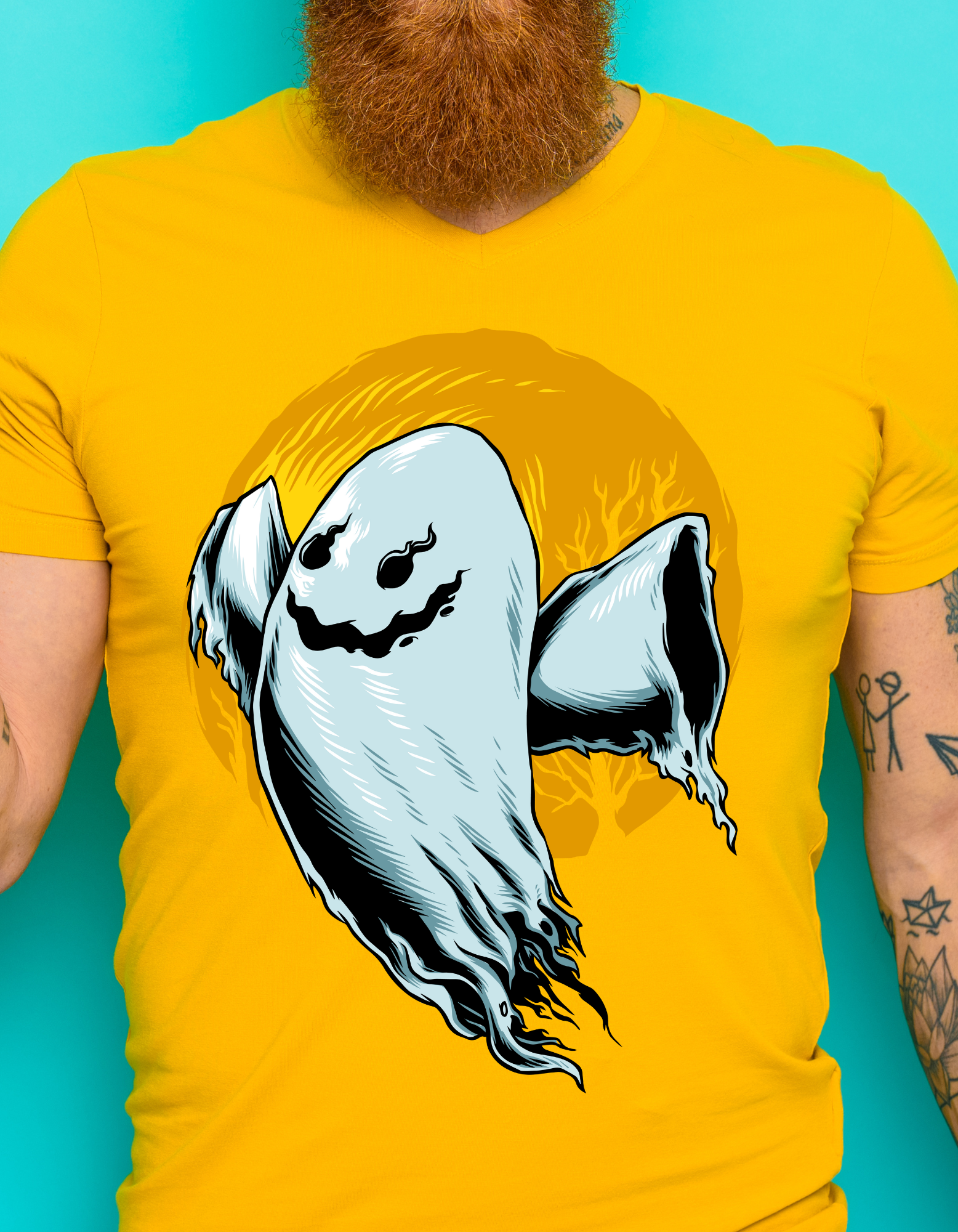 Custom Printed Shirts: Halloween Ghost