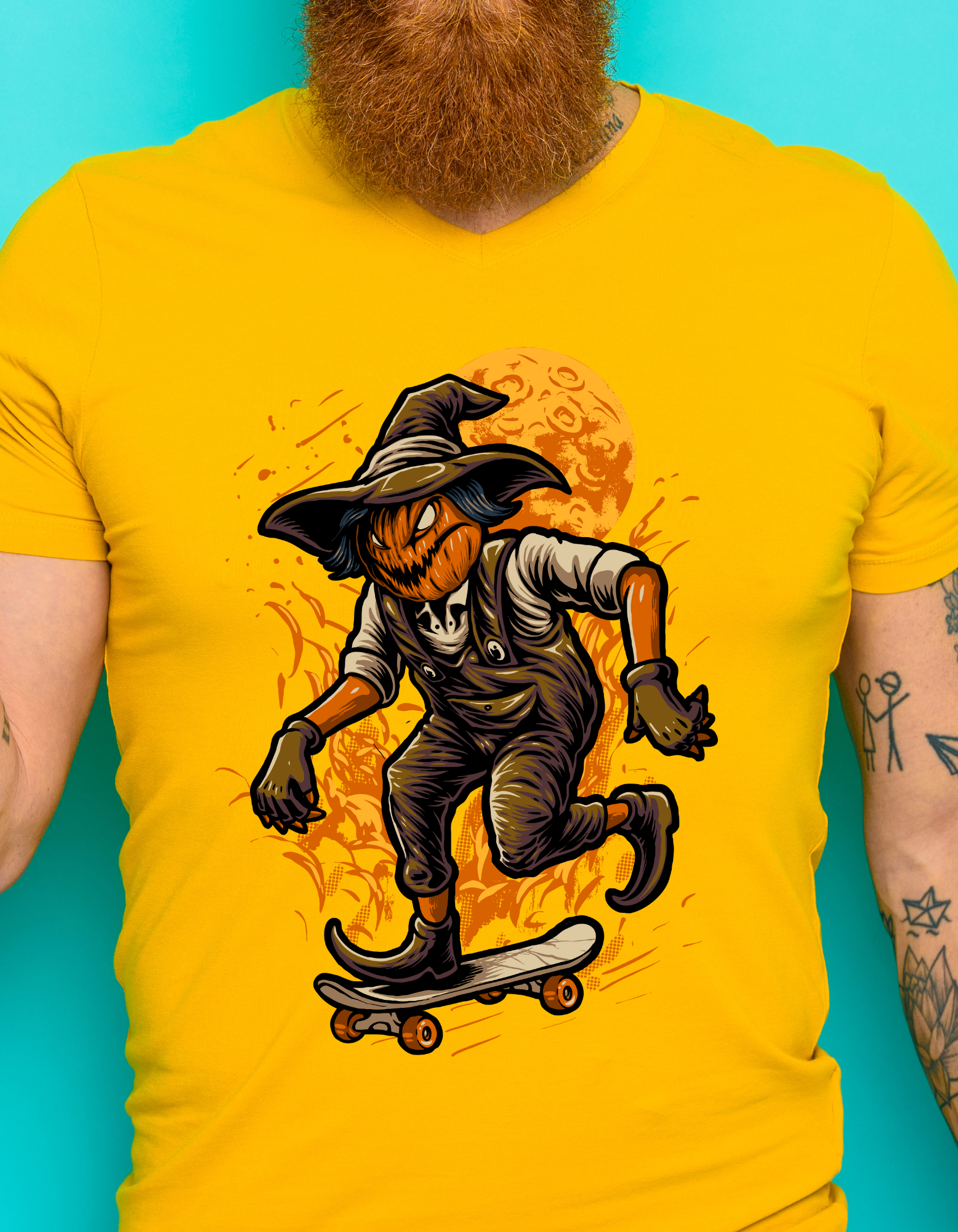 Custom Printed Shirts: Halloween Zombie Skater