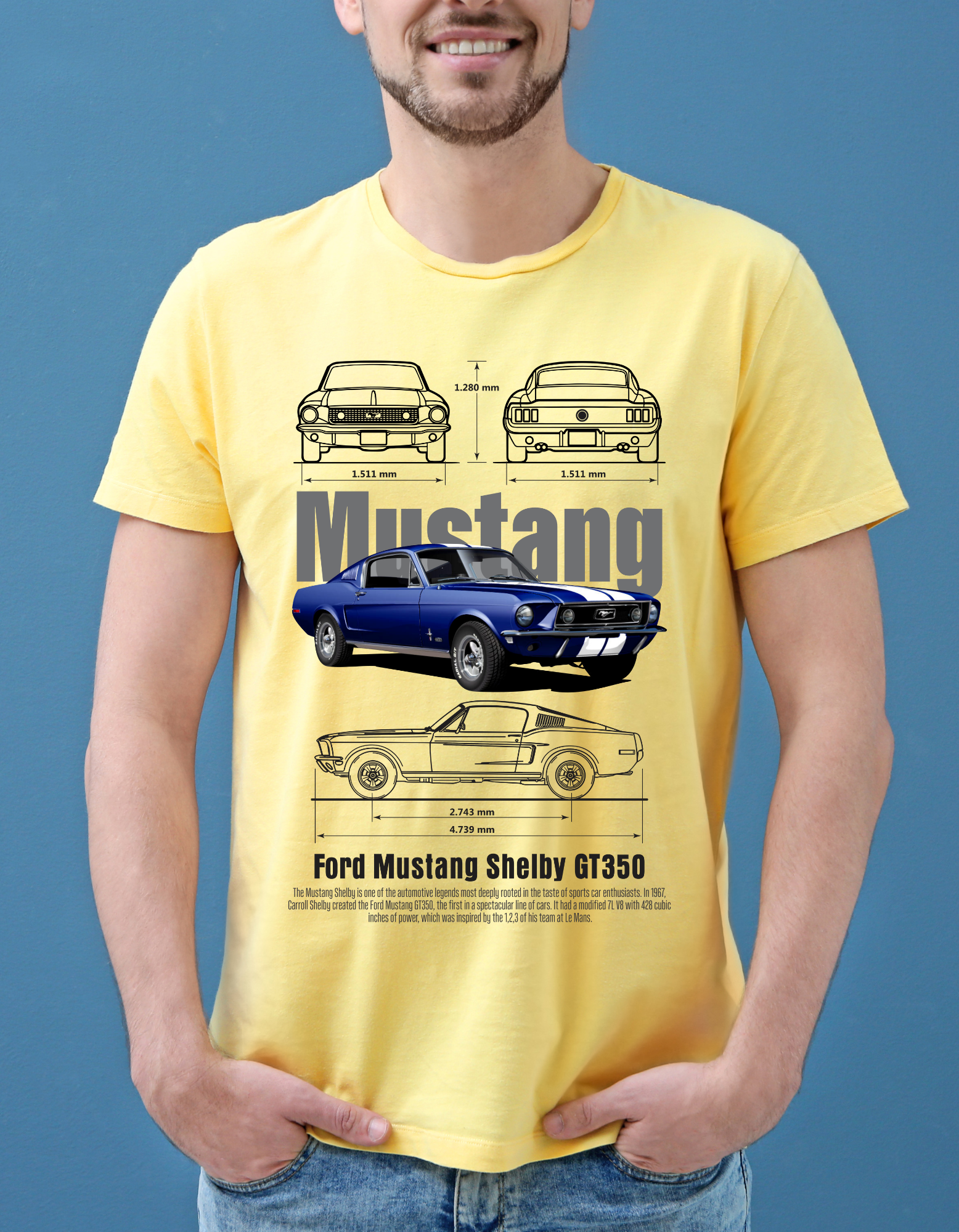Custom Printed Shirts: Ford Mustang Shelby GT350