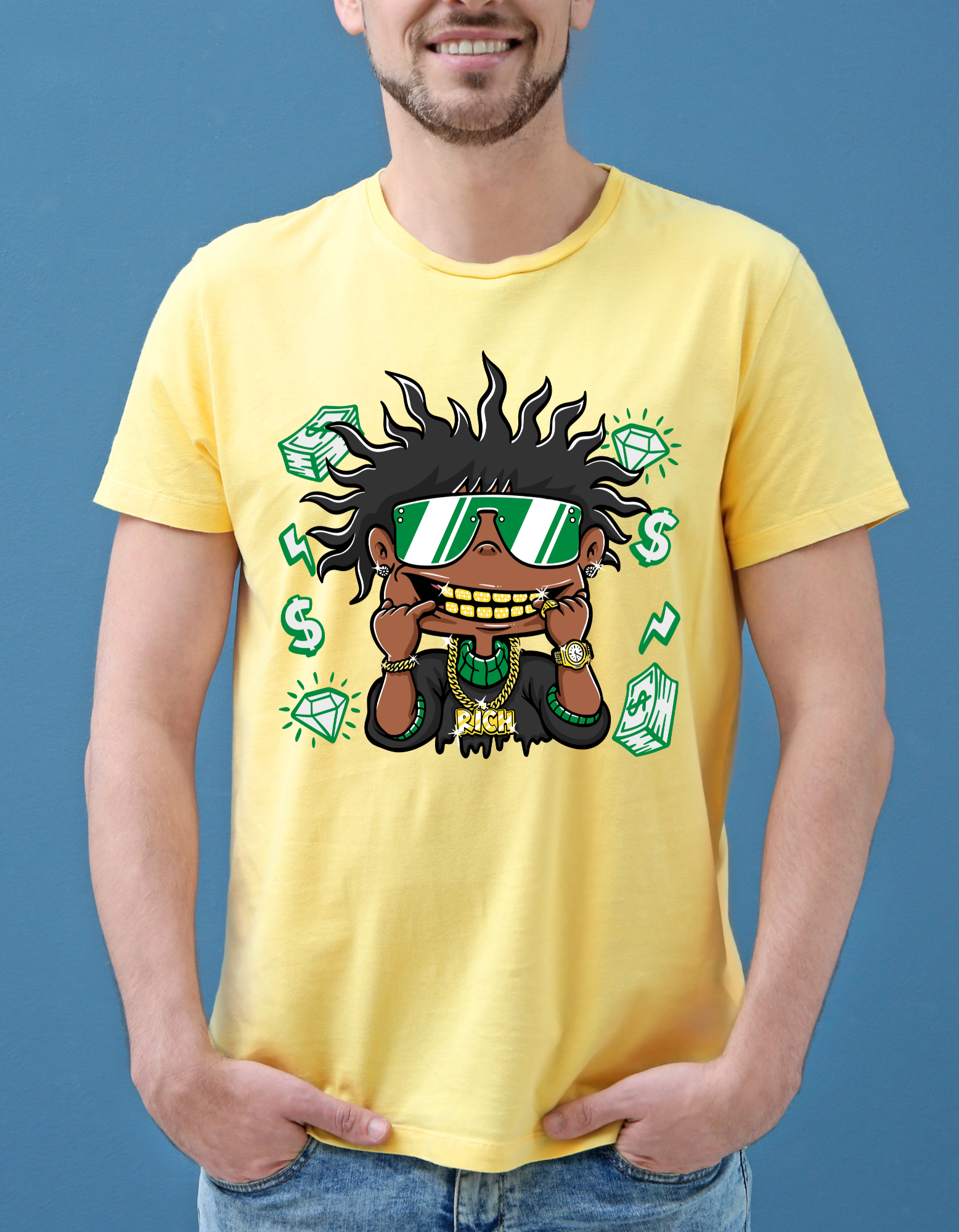 Custom Printed Shirts: Rich Man