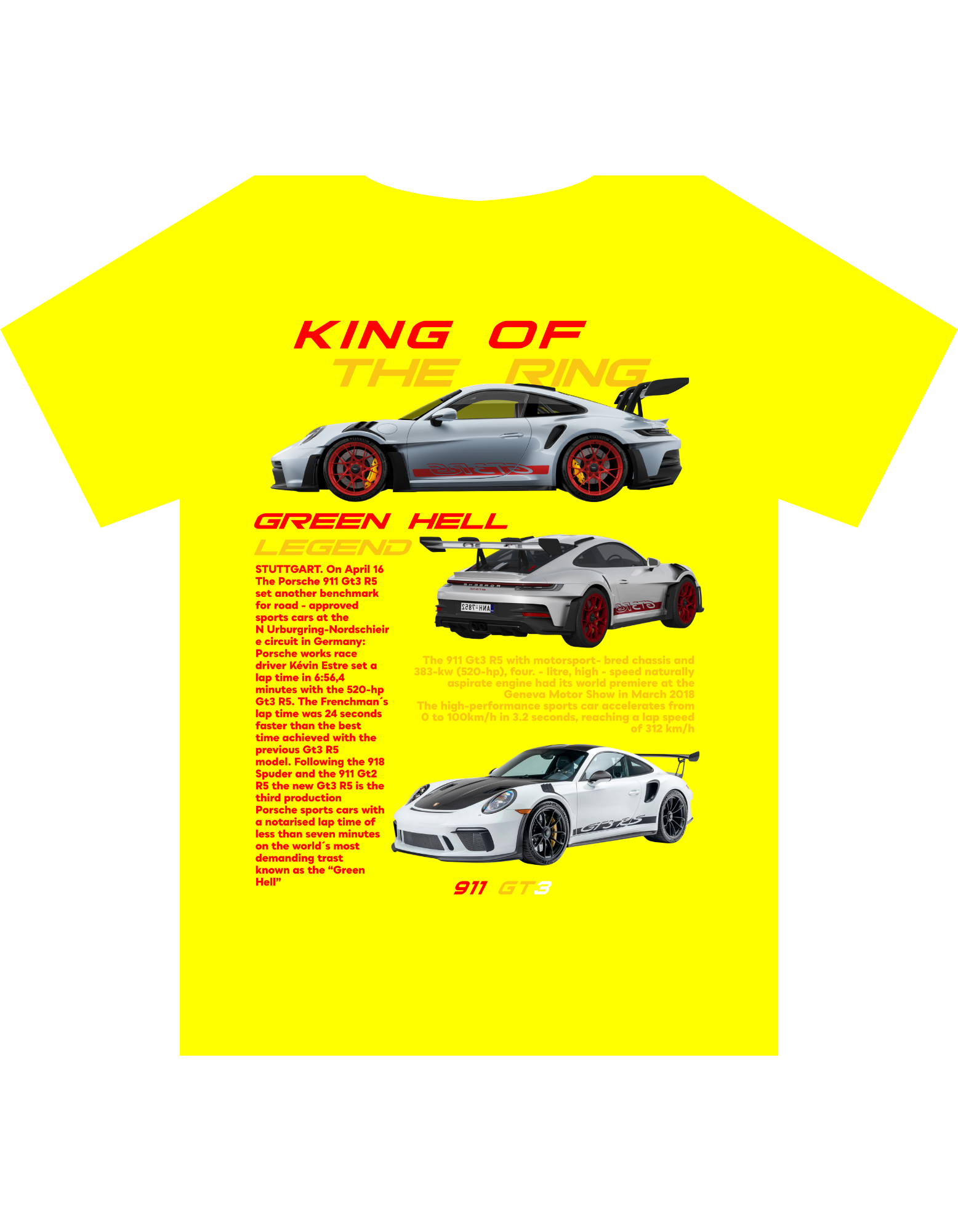 Custom Printed Shirts: 911GT Green Hell