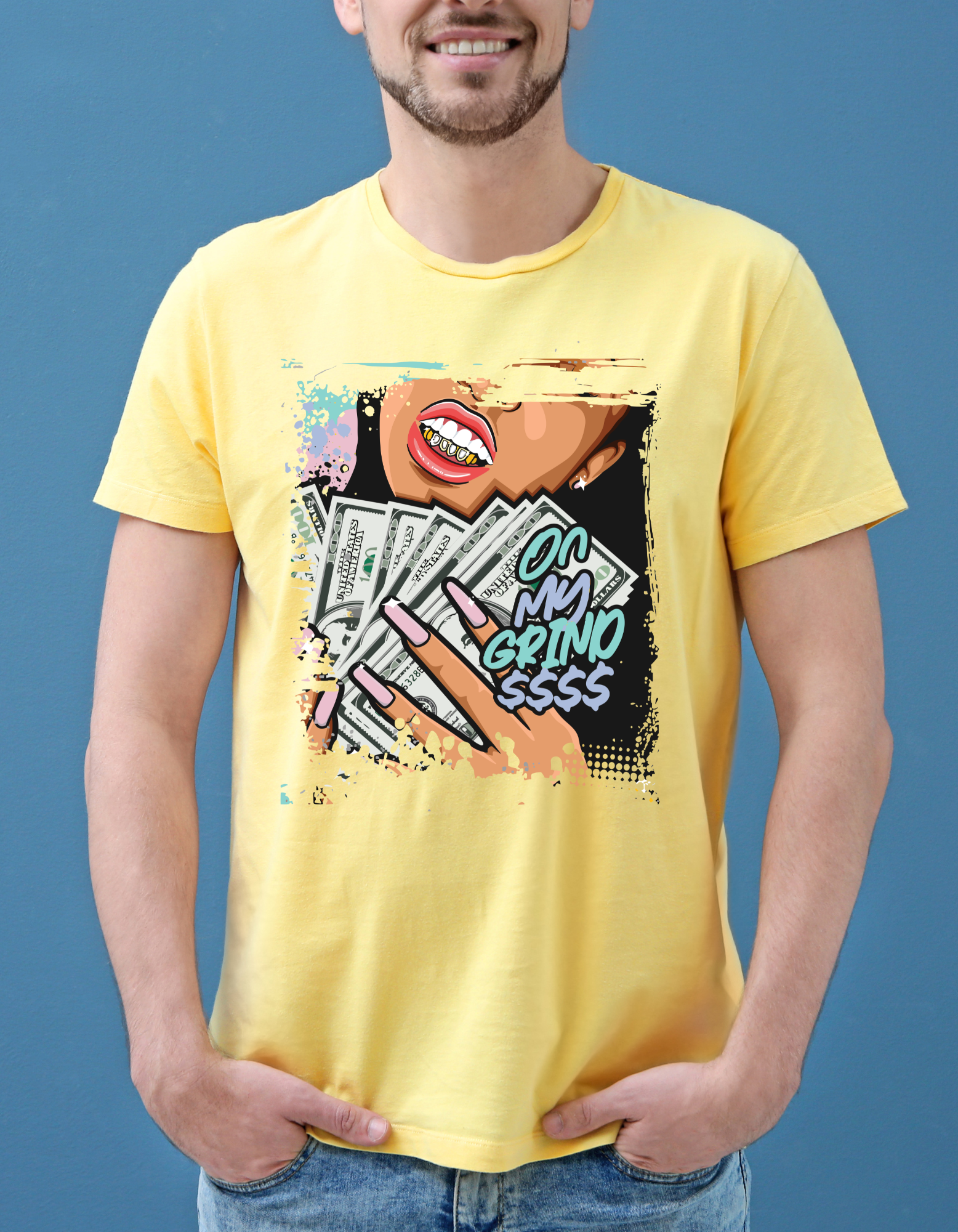 Custom Printed Shirts: On My Grind $$$$