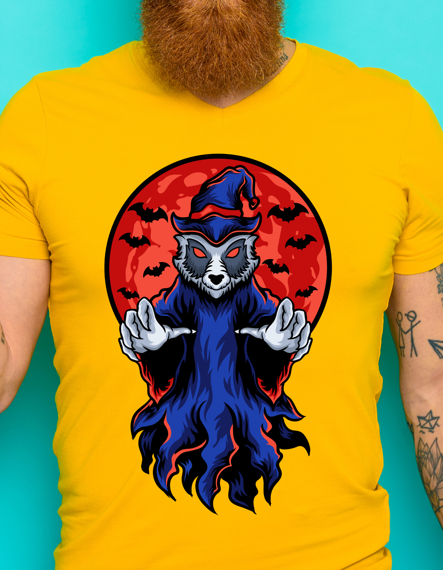 Custom Printed Shirts: Halloween Racoon Ghost