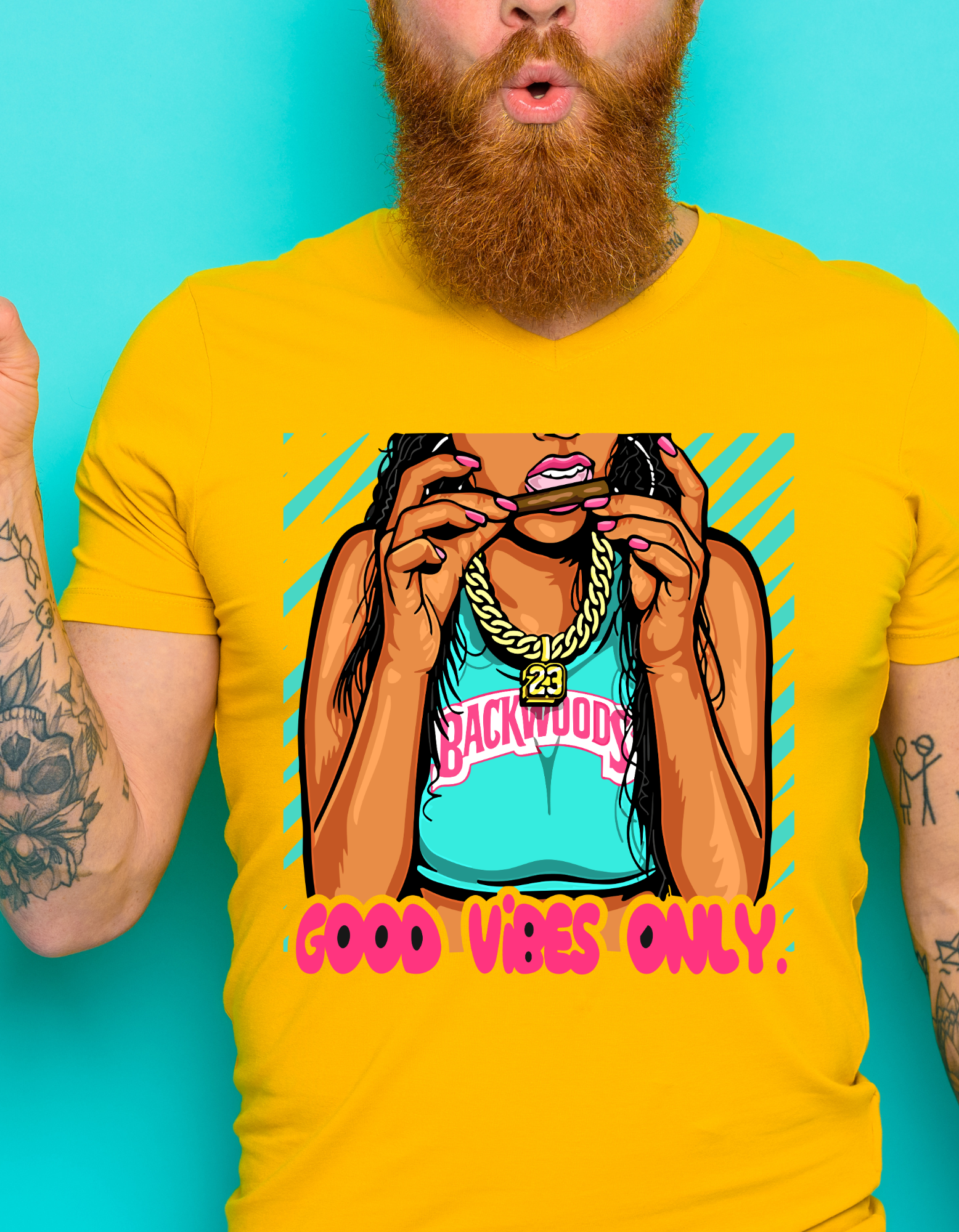 Custom Printed Shirts: Good Vibes Only