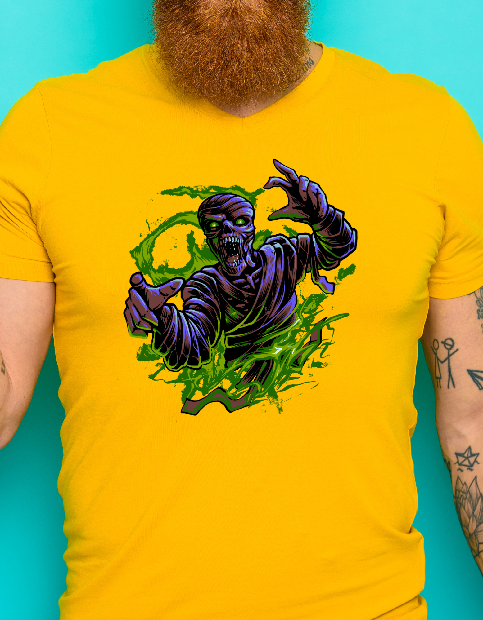 Custom Printed Shirts: Halloween Mummy