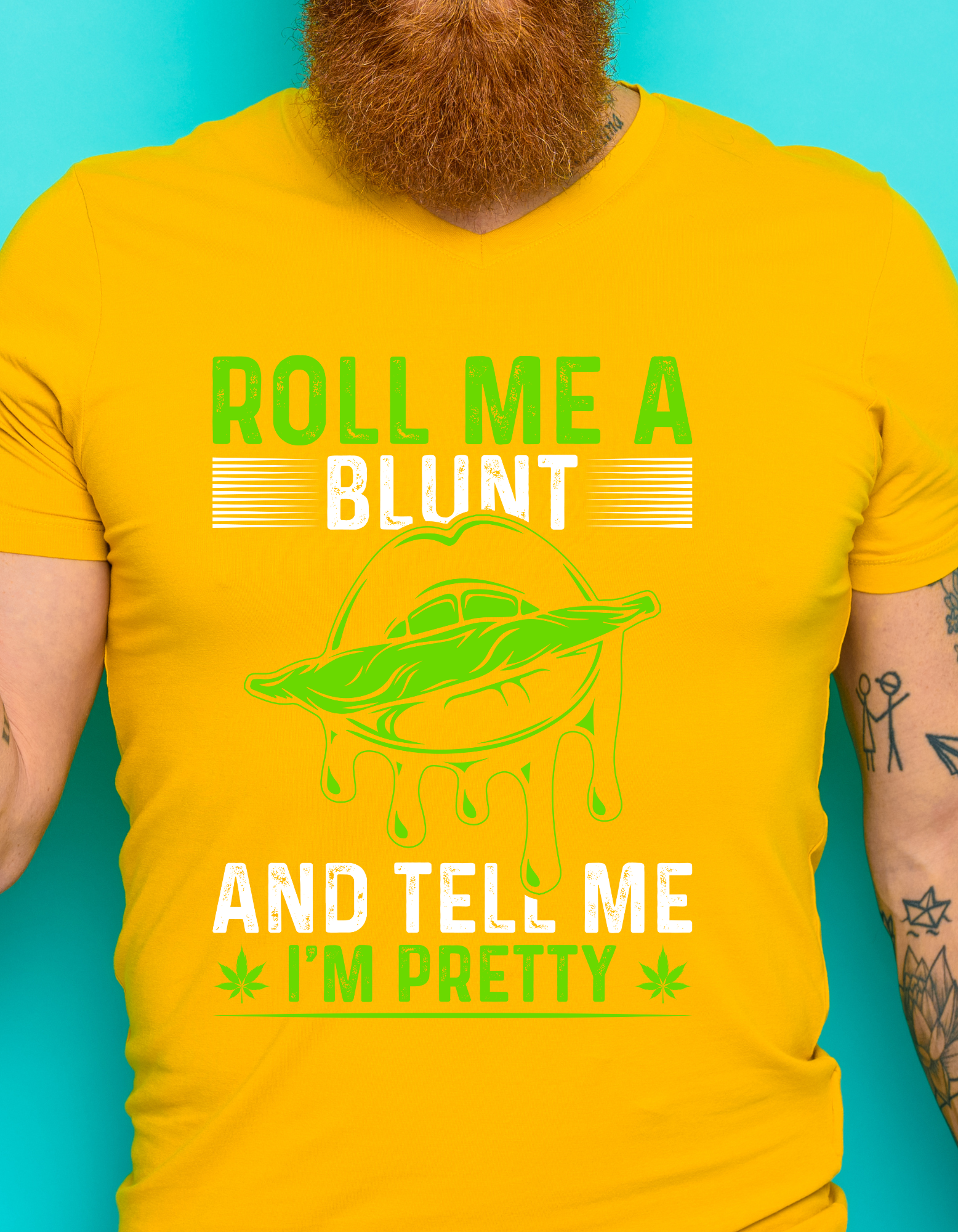 Custom Printed Shirt: Roll Me A Blunt
