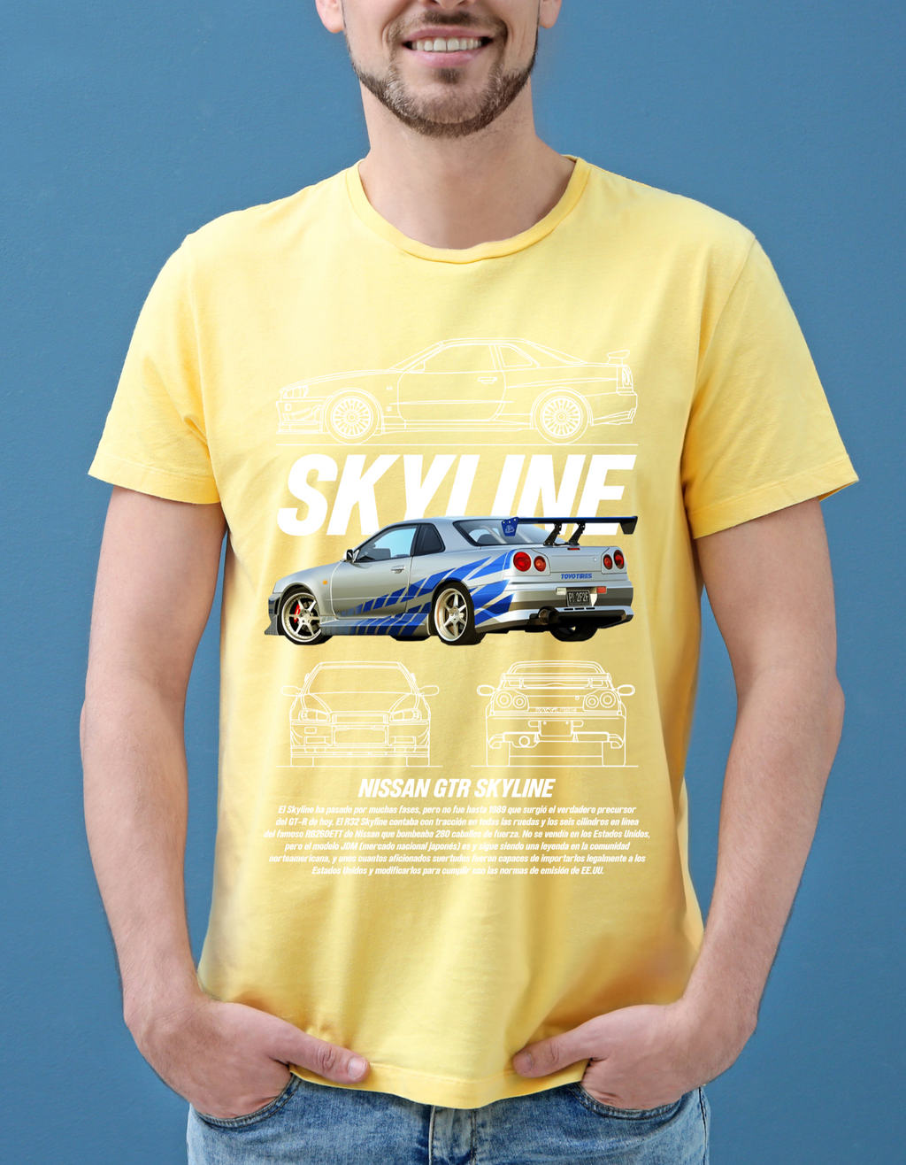 Custom Printed Shirts: Nissan GTR Skyline