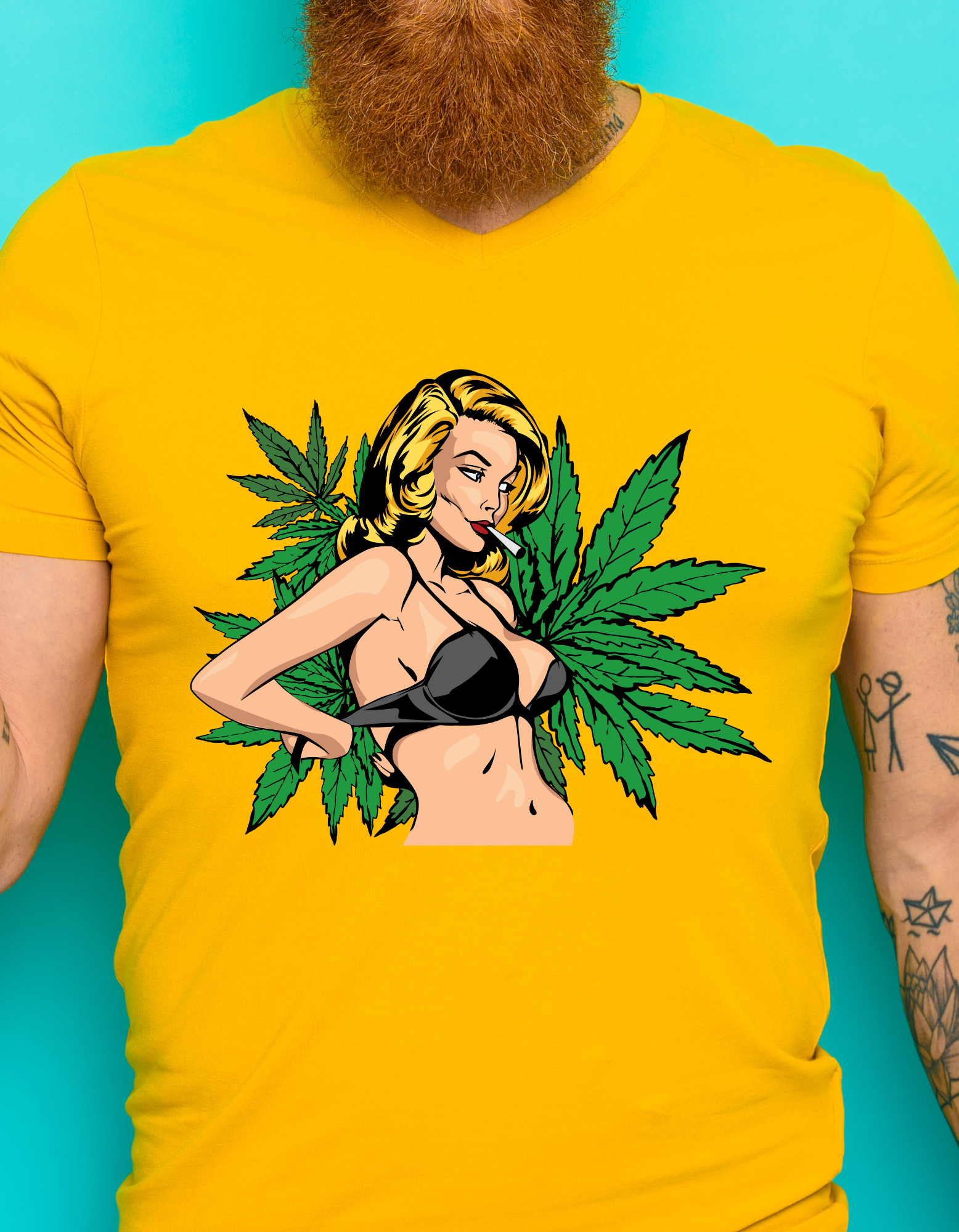 Custom Print: Weed Girl