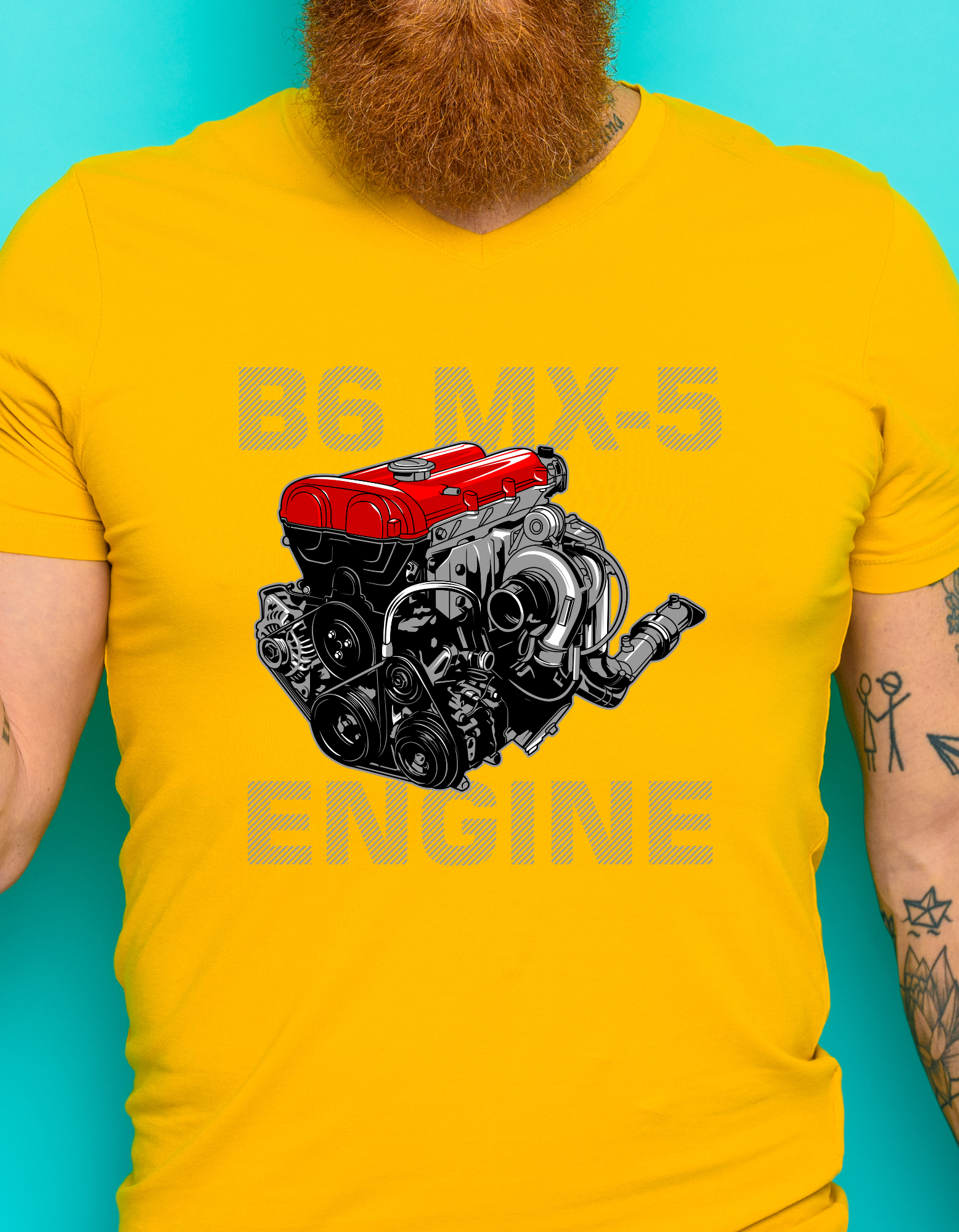 Custom Printed Shirts: B6 MX-5 Engine