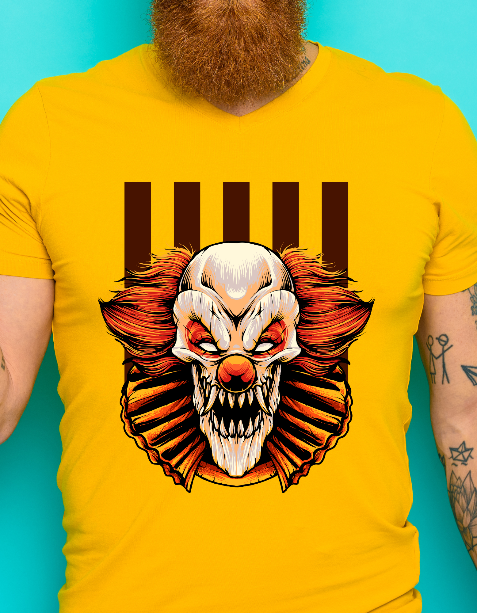 Custom Printed Shirts: Halloween Zombie Joker