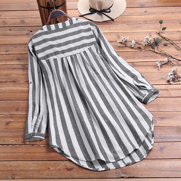 Girls Fashion Cotton Linen Shirt