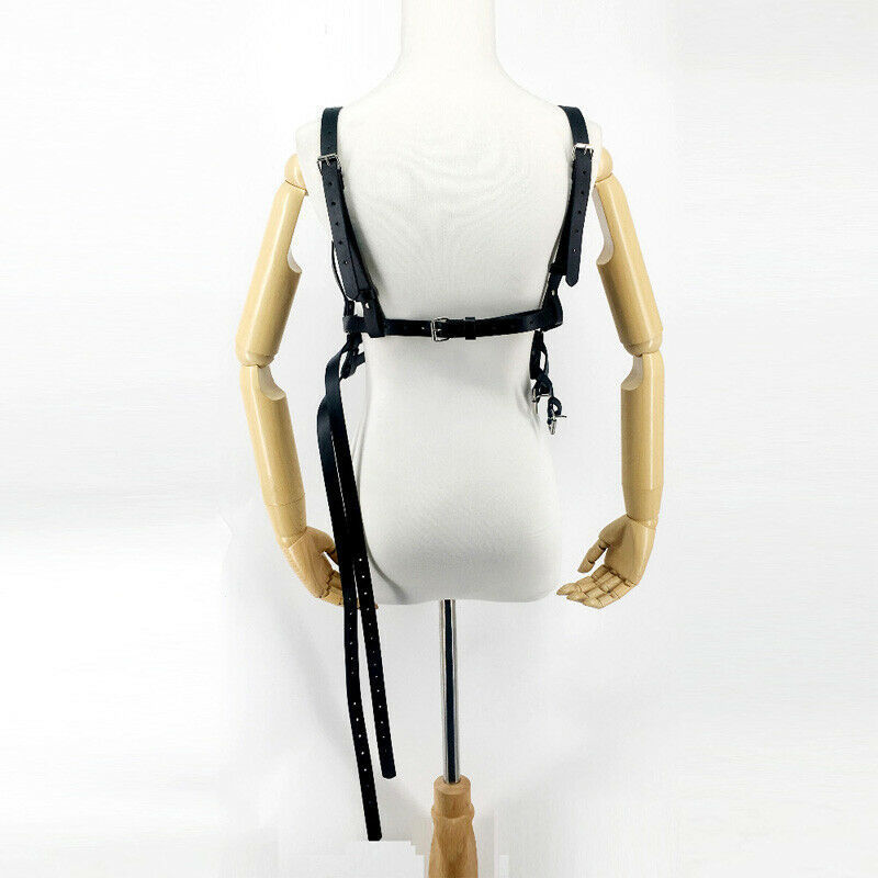 Women's Leather Bra Clothing With Body Chains Ornament