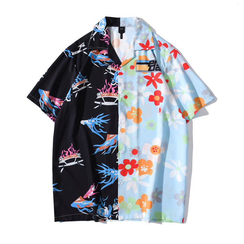 Summer Hong Kong Style Japanese Short Sleeve Shirt