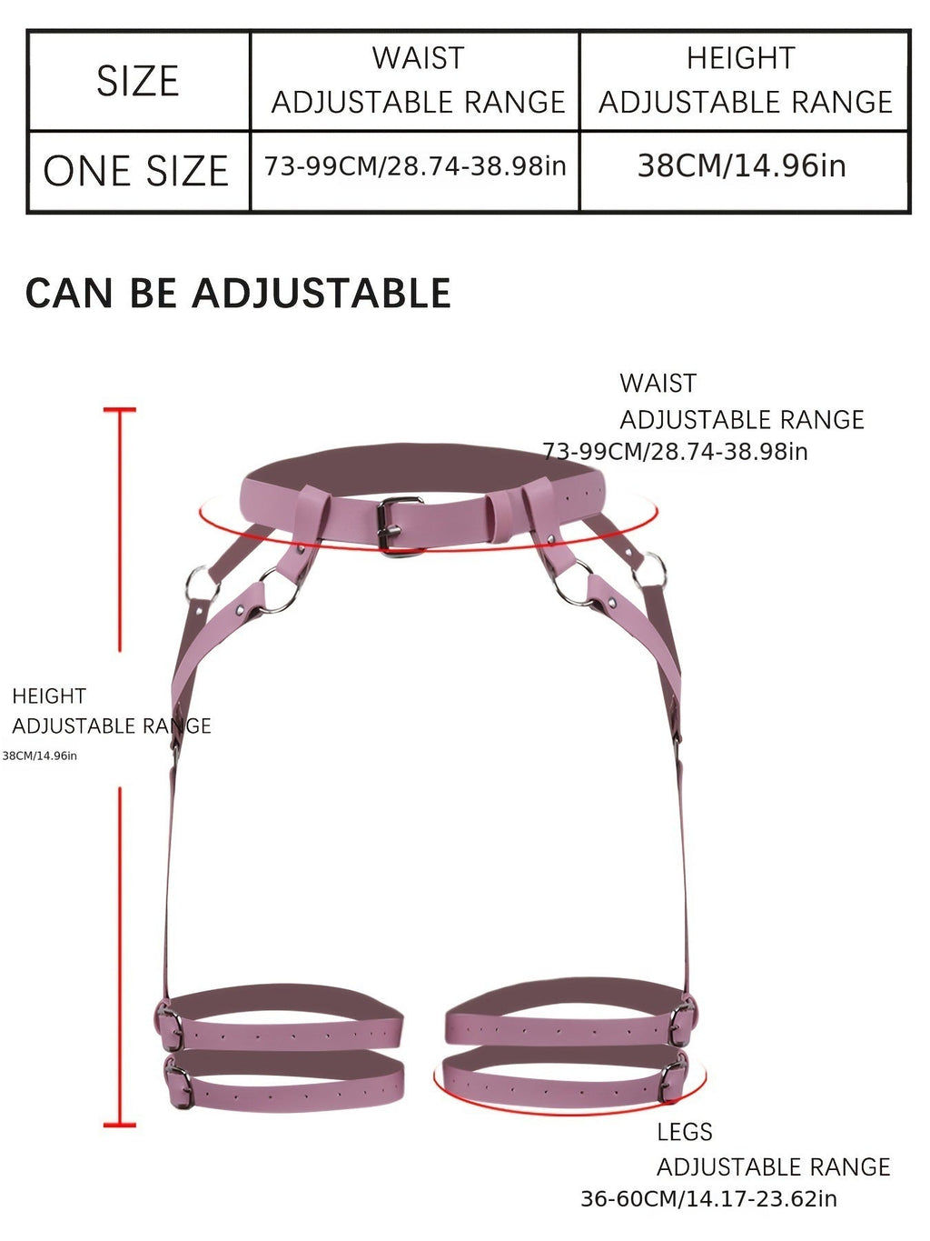 Women's Black Leather Bondage Garter Belt