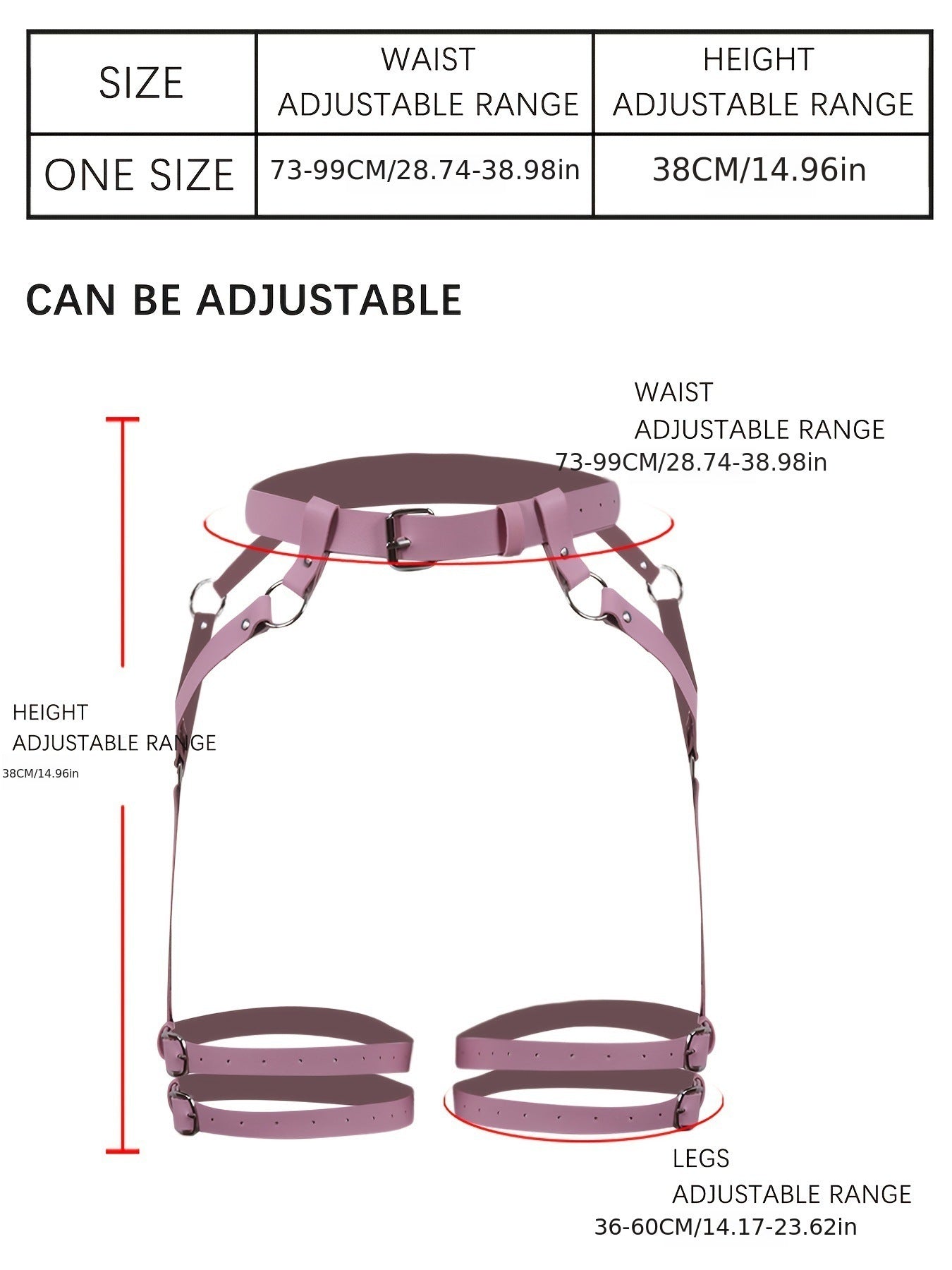 Women's Black Leather Bondage Garter Belt