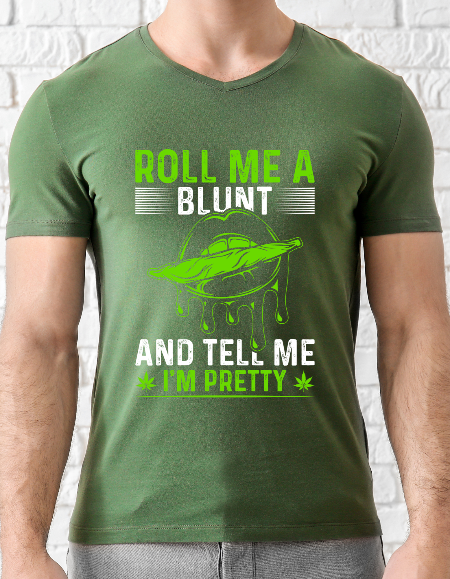 Custom Printed Shirt: Roll Me A Blunt