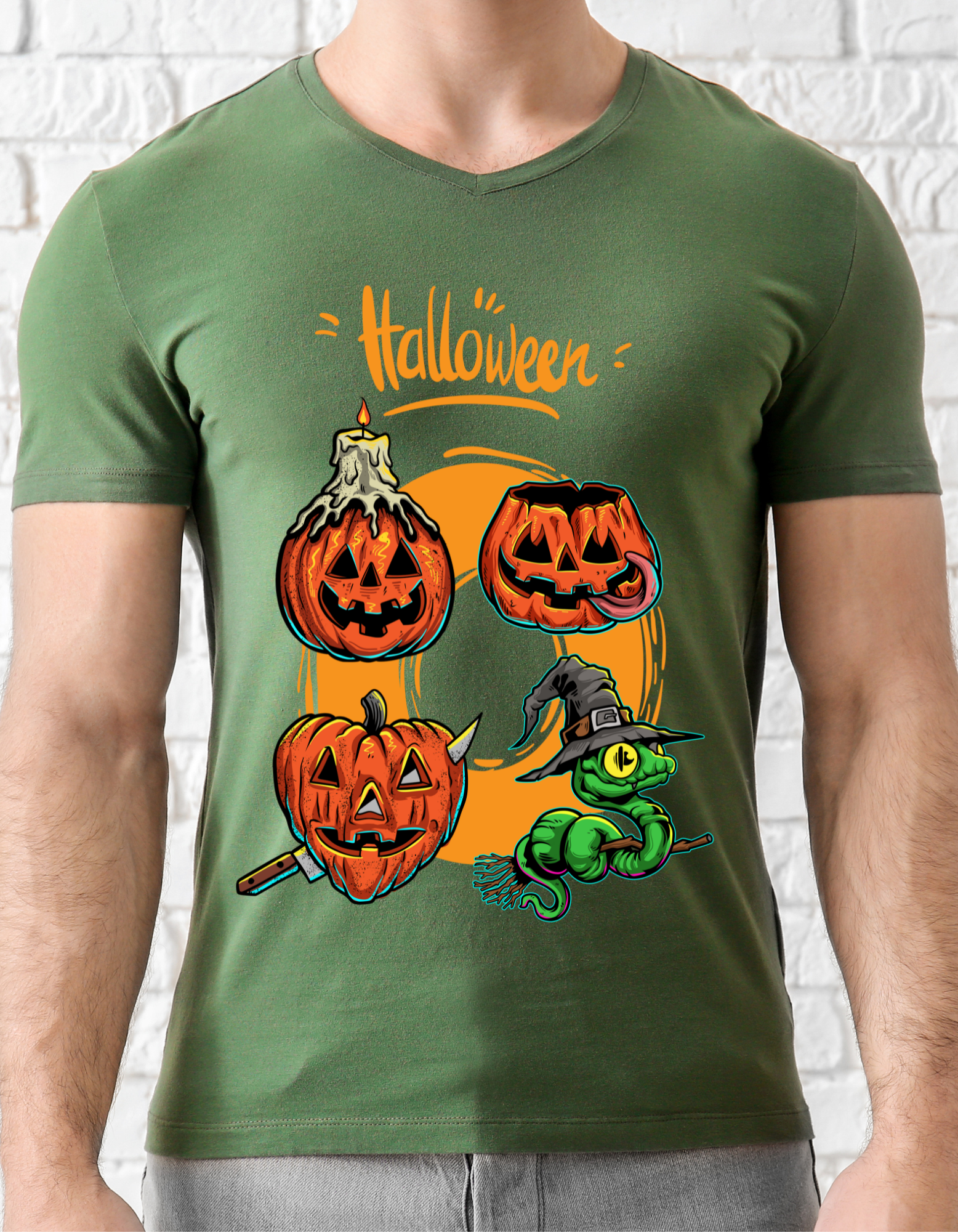 Custom Printed Shirts: Halloween Snake