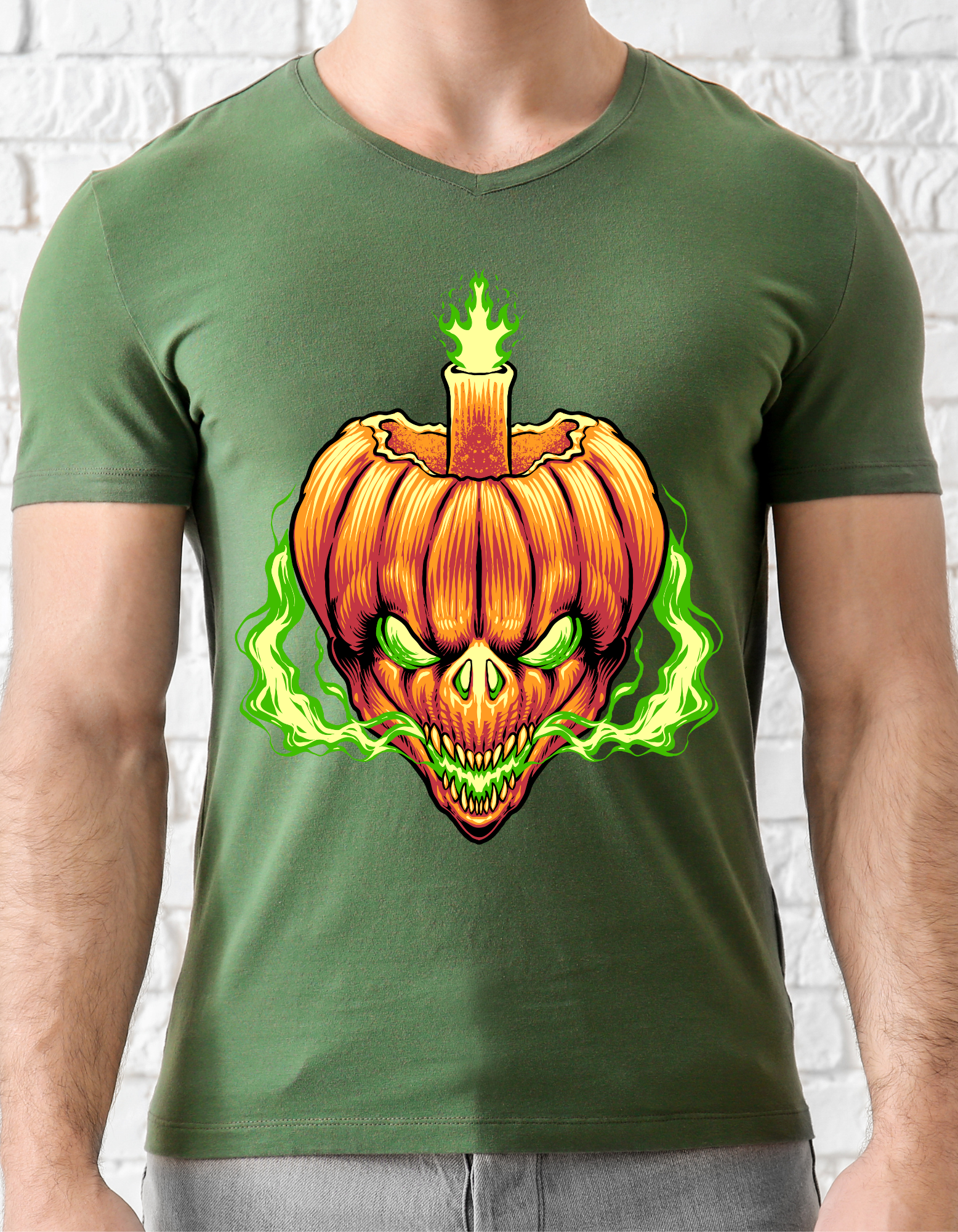 Custom Printed Shirts: Halloween Pumpkin Sprout