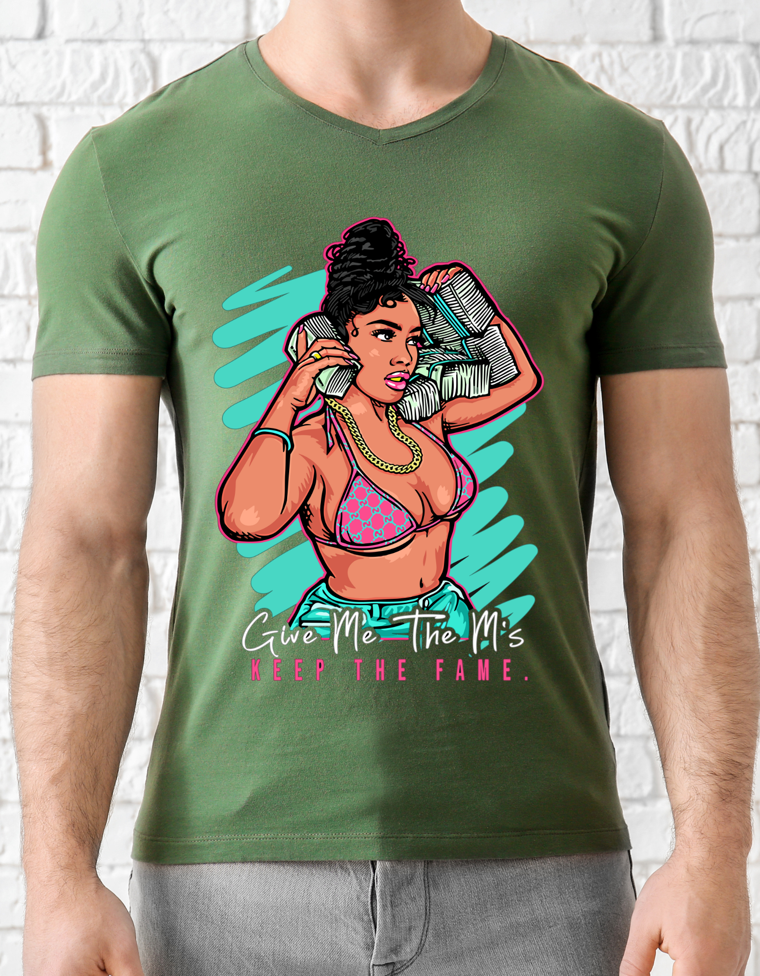 Custom Printed Shirts: Give Me The M's Keep the Fame