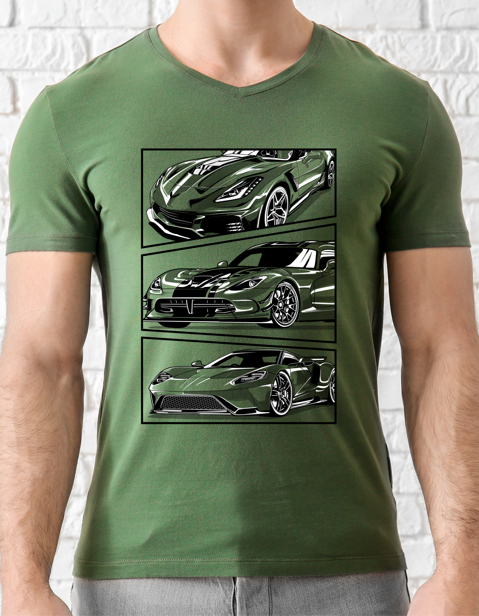 Custom Printed Shirts: Triple Cars