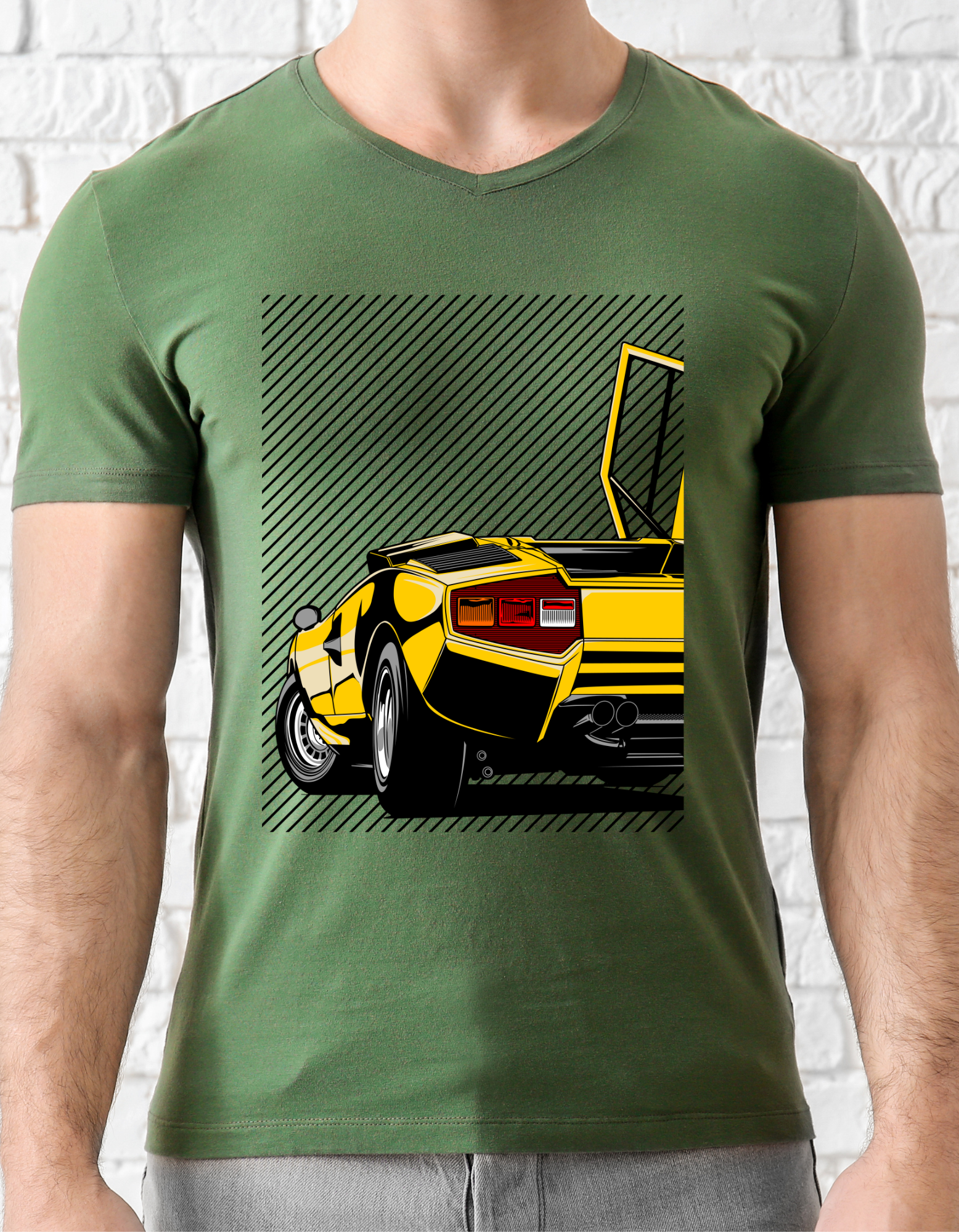 Custom Printed Shirts: Gold Lambo