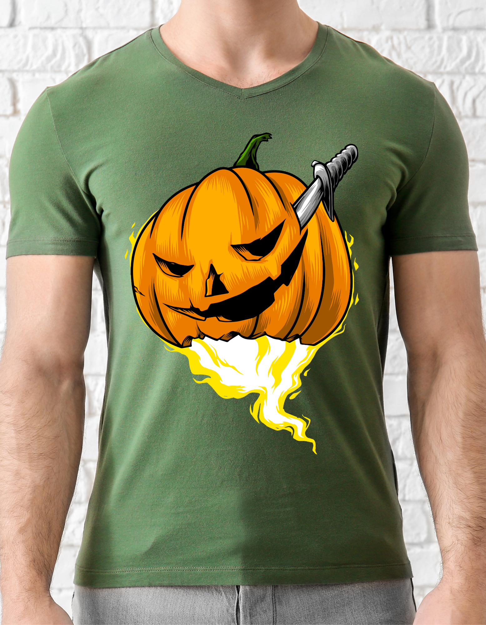 Custom Printed Shirts: Halloween Knife