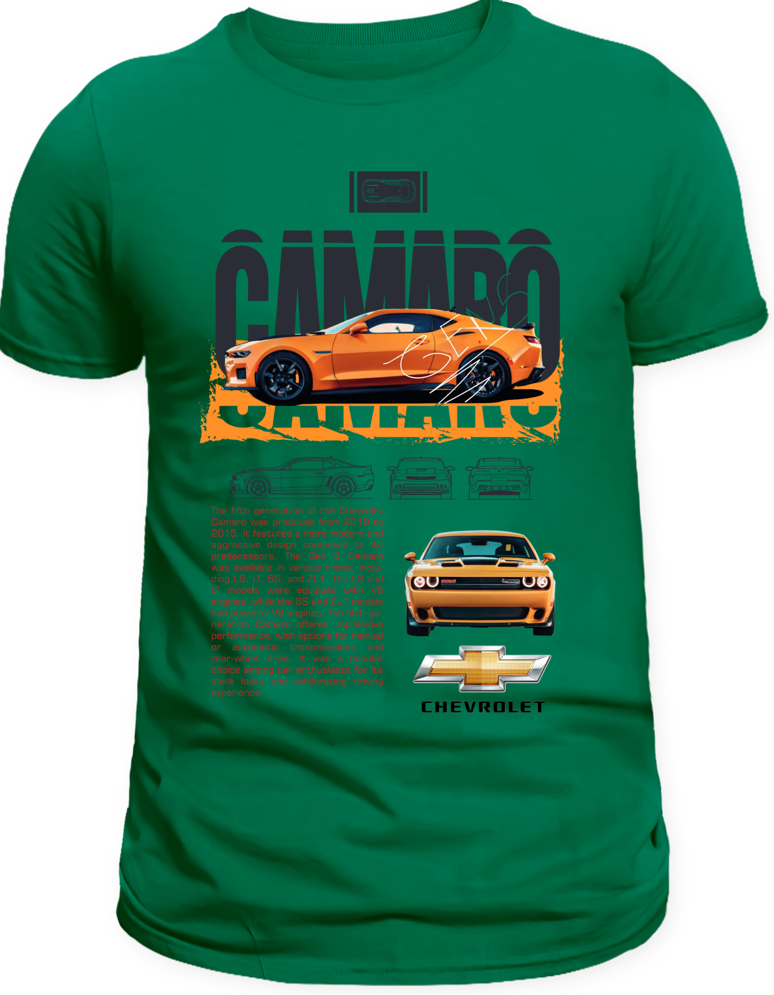 Custom Printed Shirts: Chevrolet Camaro