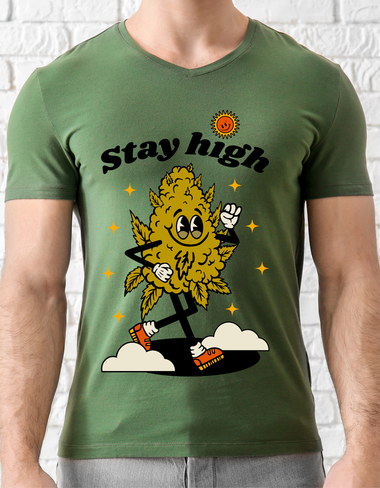 Custom Printed Shirt: Stay High