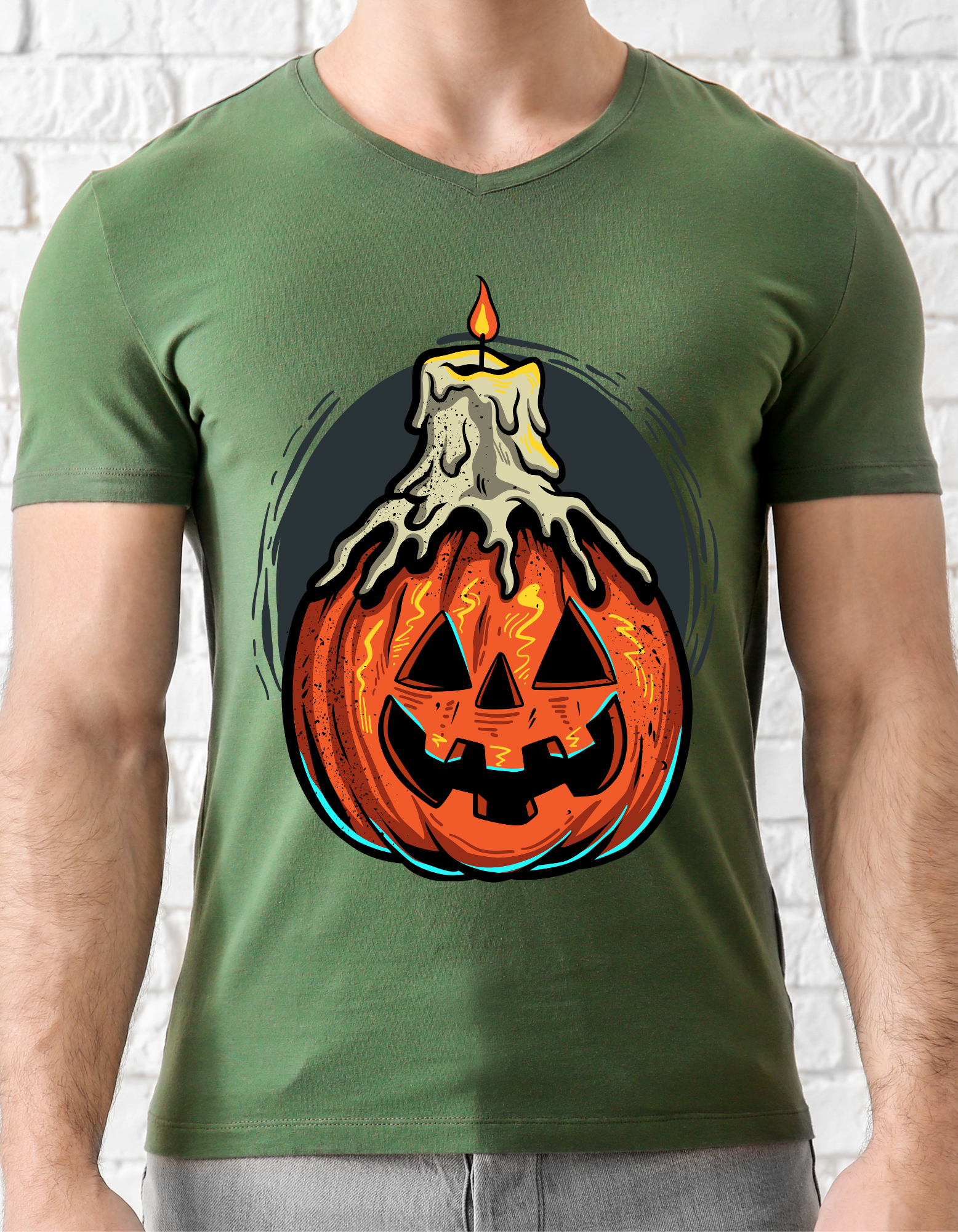 Custom Printed Shirts: Halloween Candle