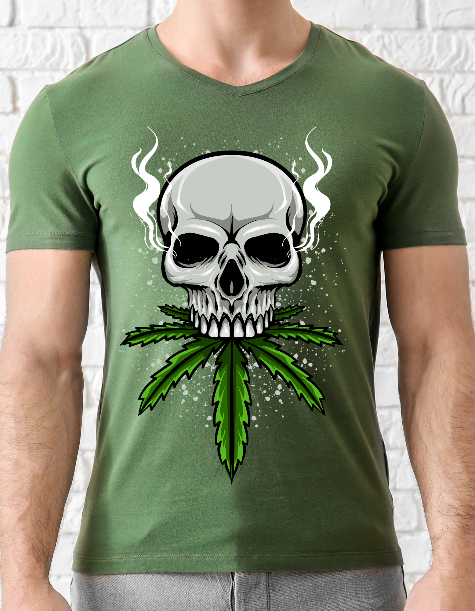 Custom Printed Shirt: Trippin Skull