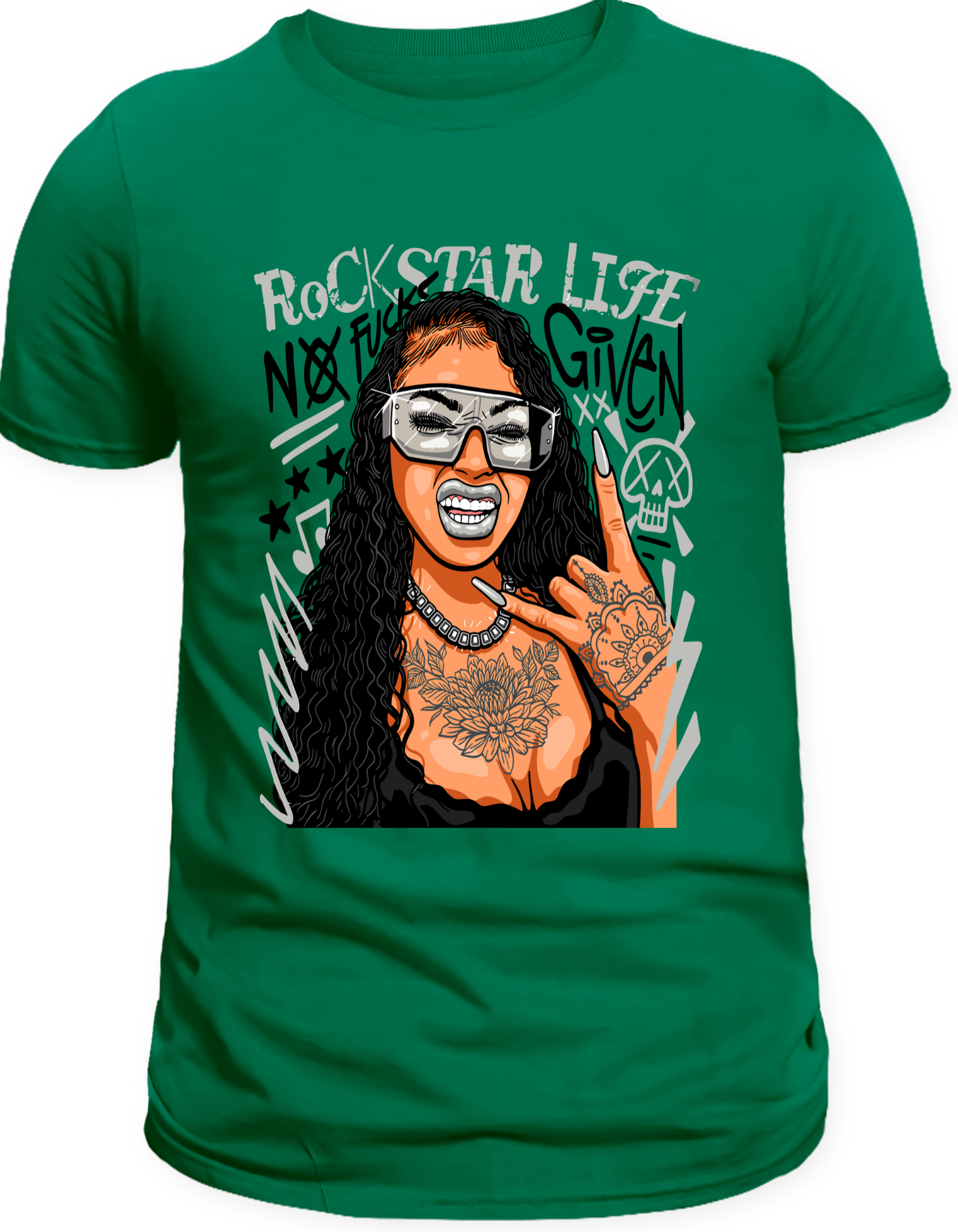 Custom Printed Shirts: Rockstar Life