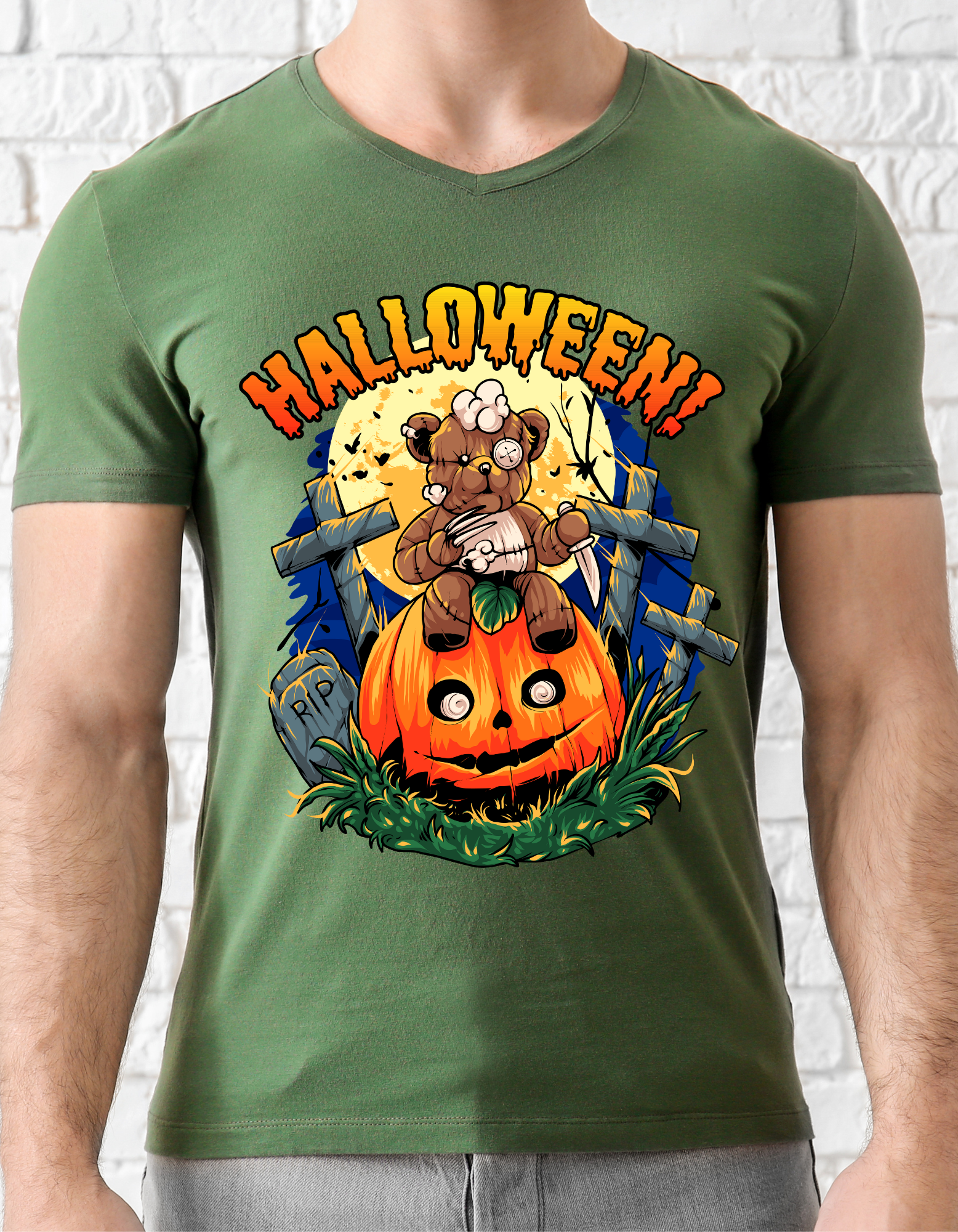 Custom Printed Shirts: Halloween Bear