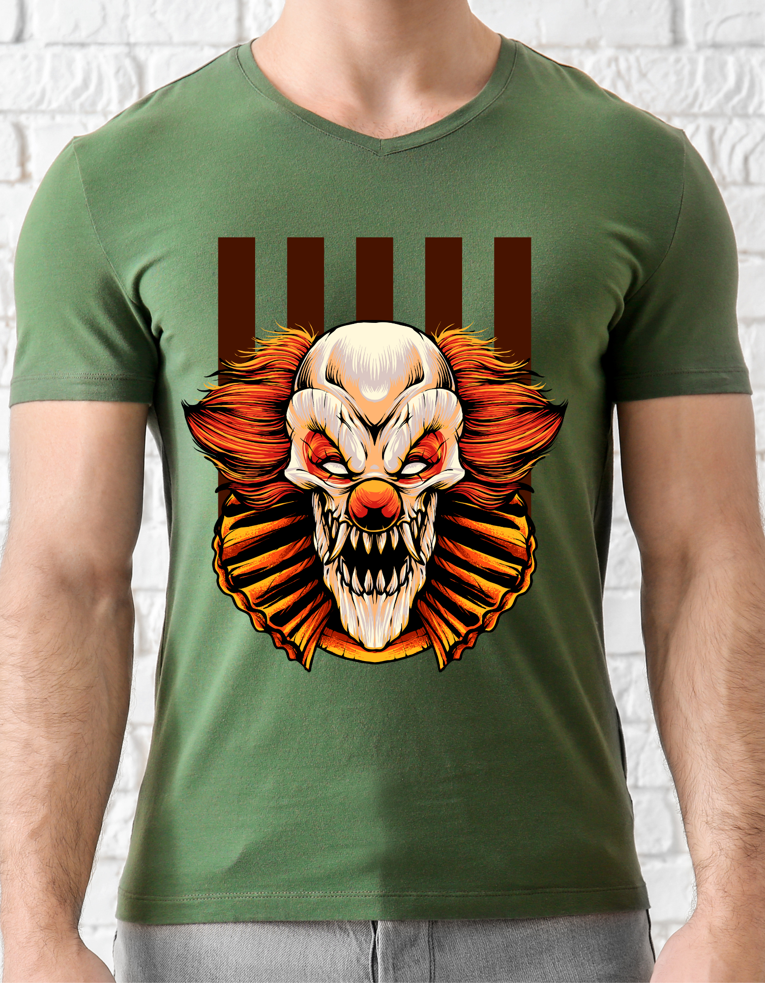 Custom Printed Shirts: Halloween Zombie Joker