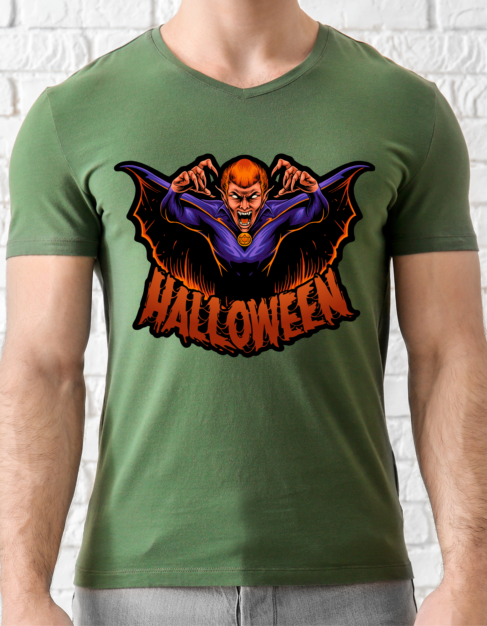 Custom Printed Shirts: Halloween Draculla